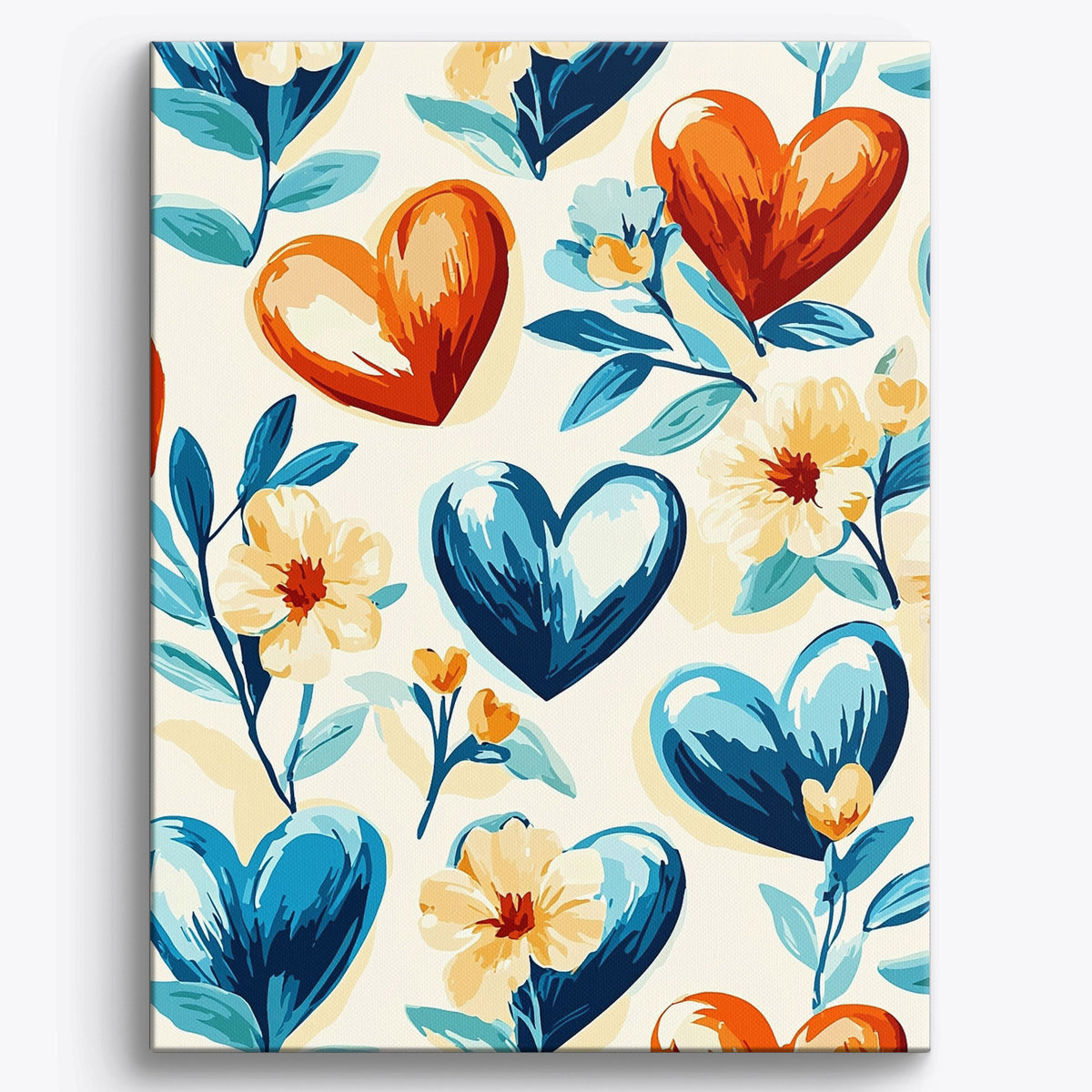 Craftoria DIY Paint by Numbers Kit for Adults and Kids, Floral Hearts ...