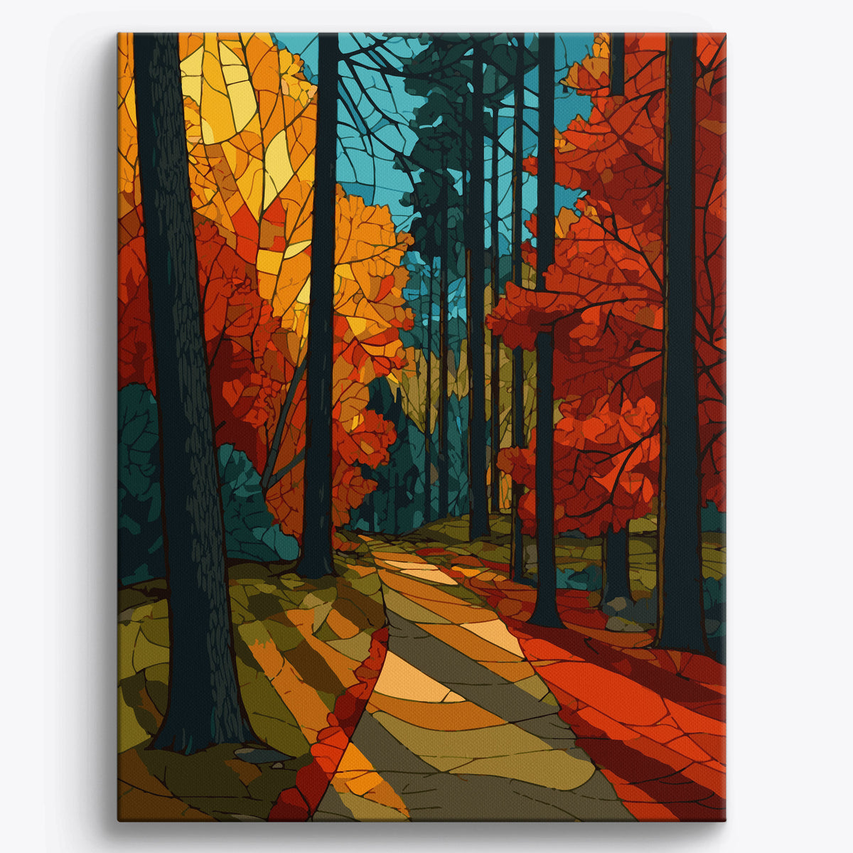 Autumn Forest Path | Paint by Numbers Kit by Craftoria