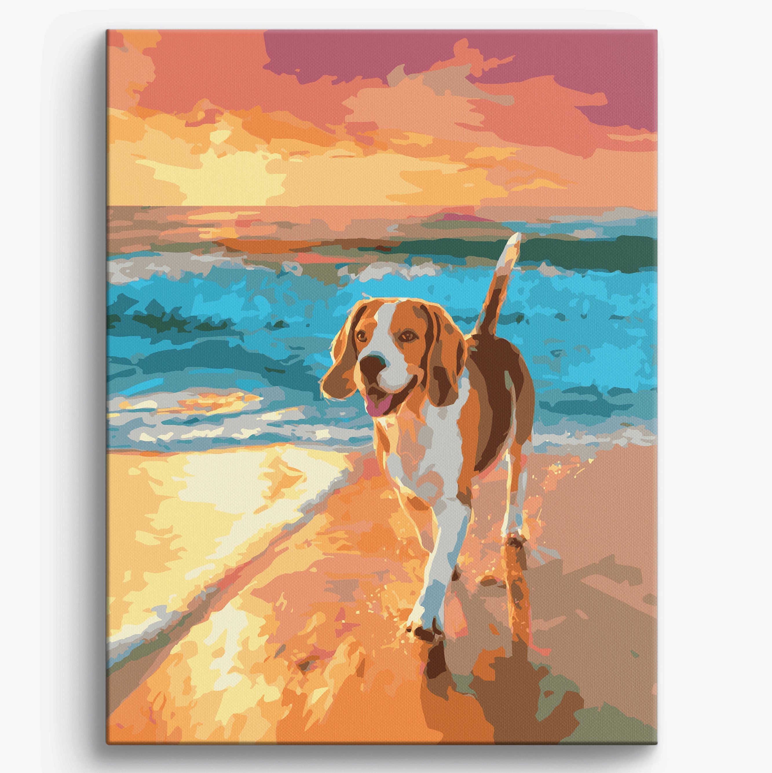 Beagle Beach No Frame / 40x50cm
