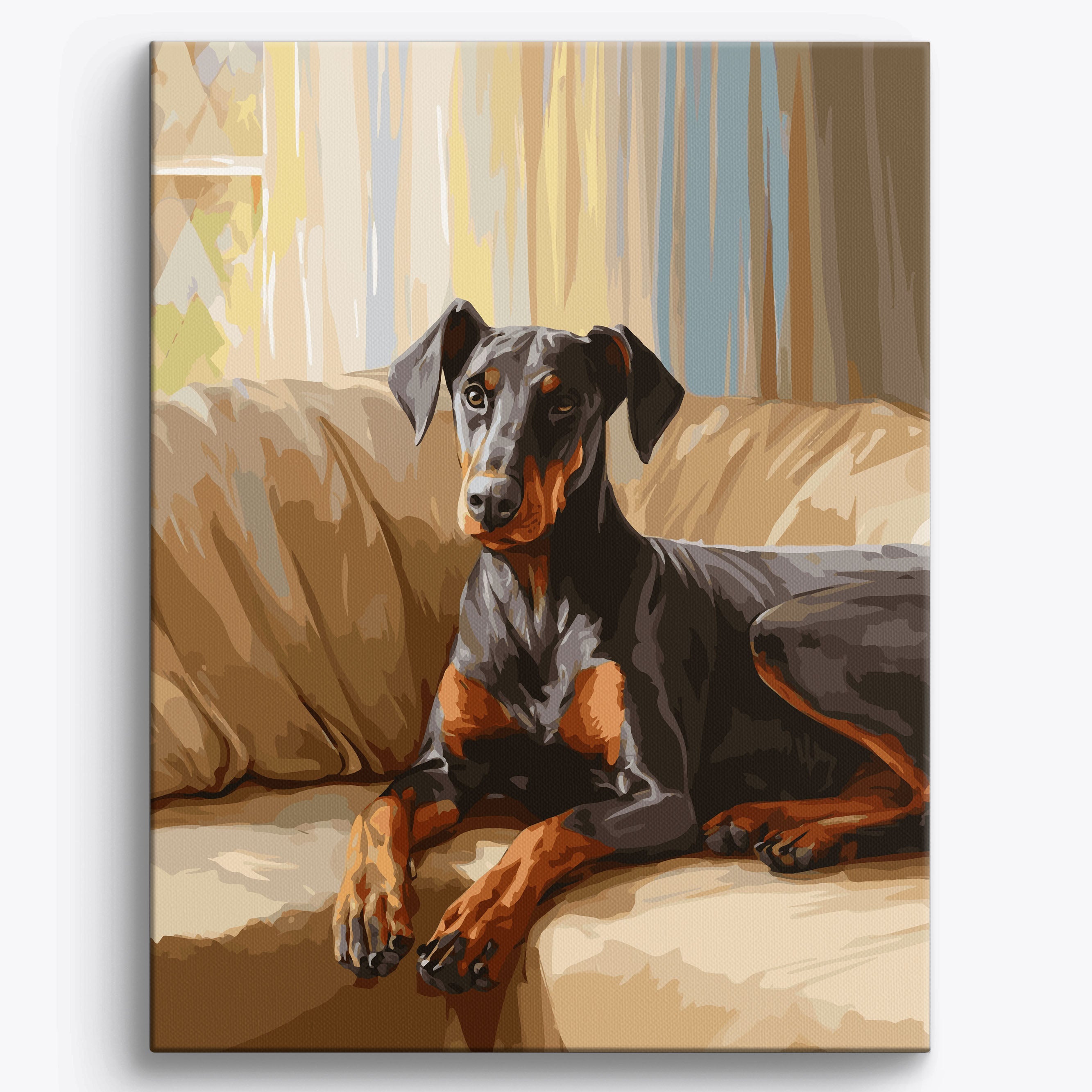 Cozy Doberman Framed / 40x50cm