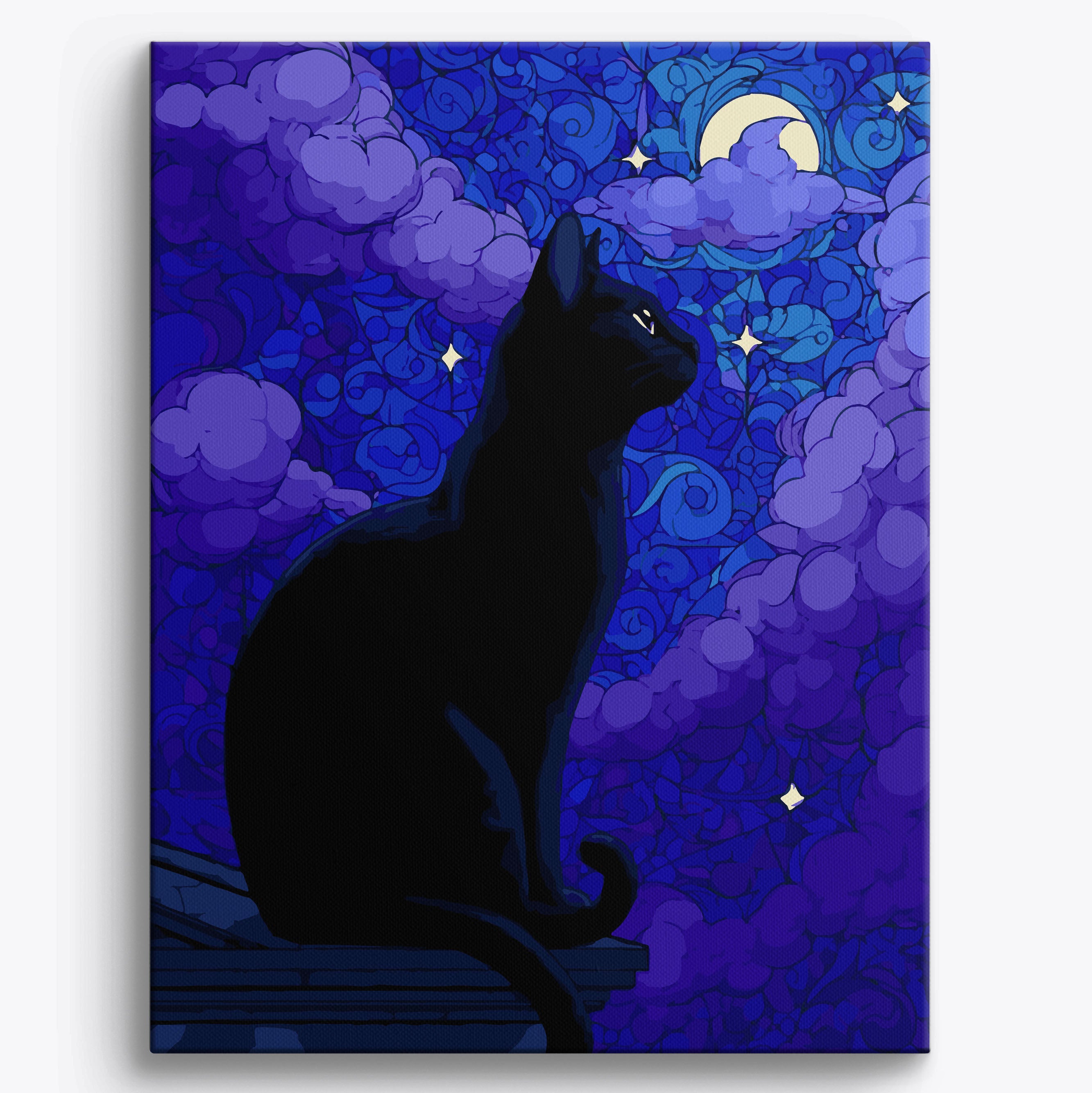 Midnight Cat Mosaic No Frame / 40x50cm