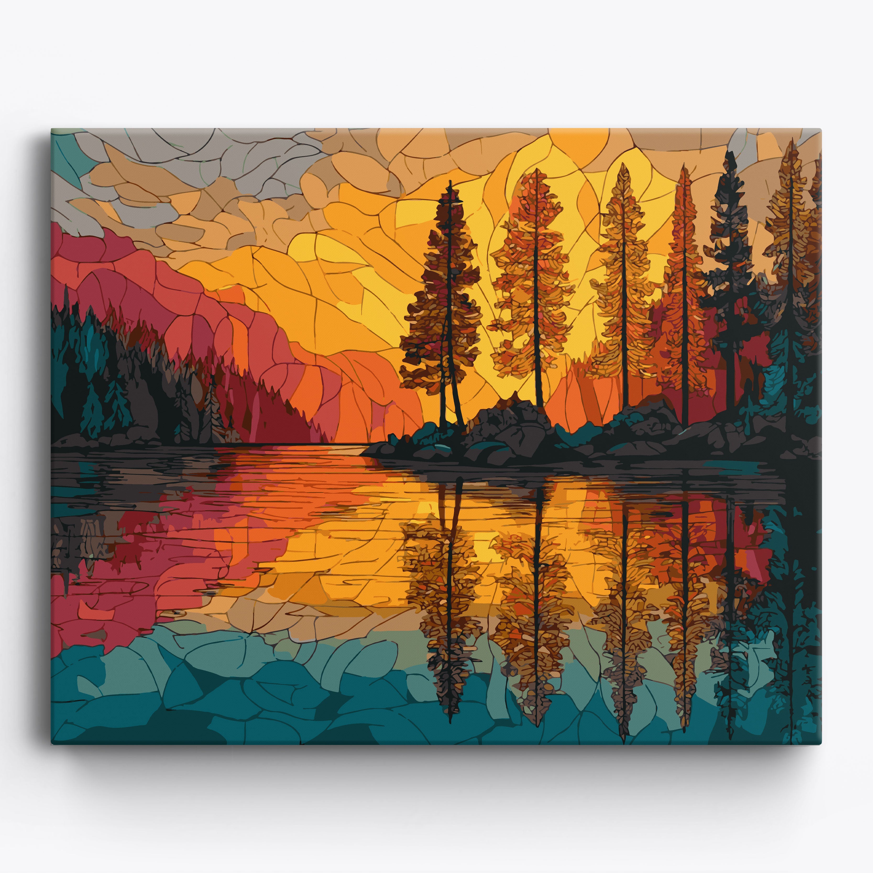 Prismatic Lake Framed / 50x40cm