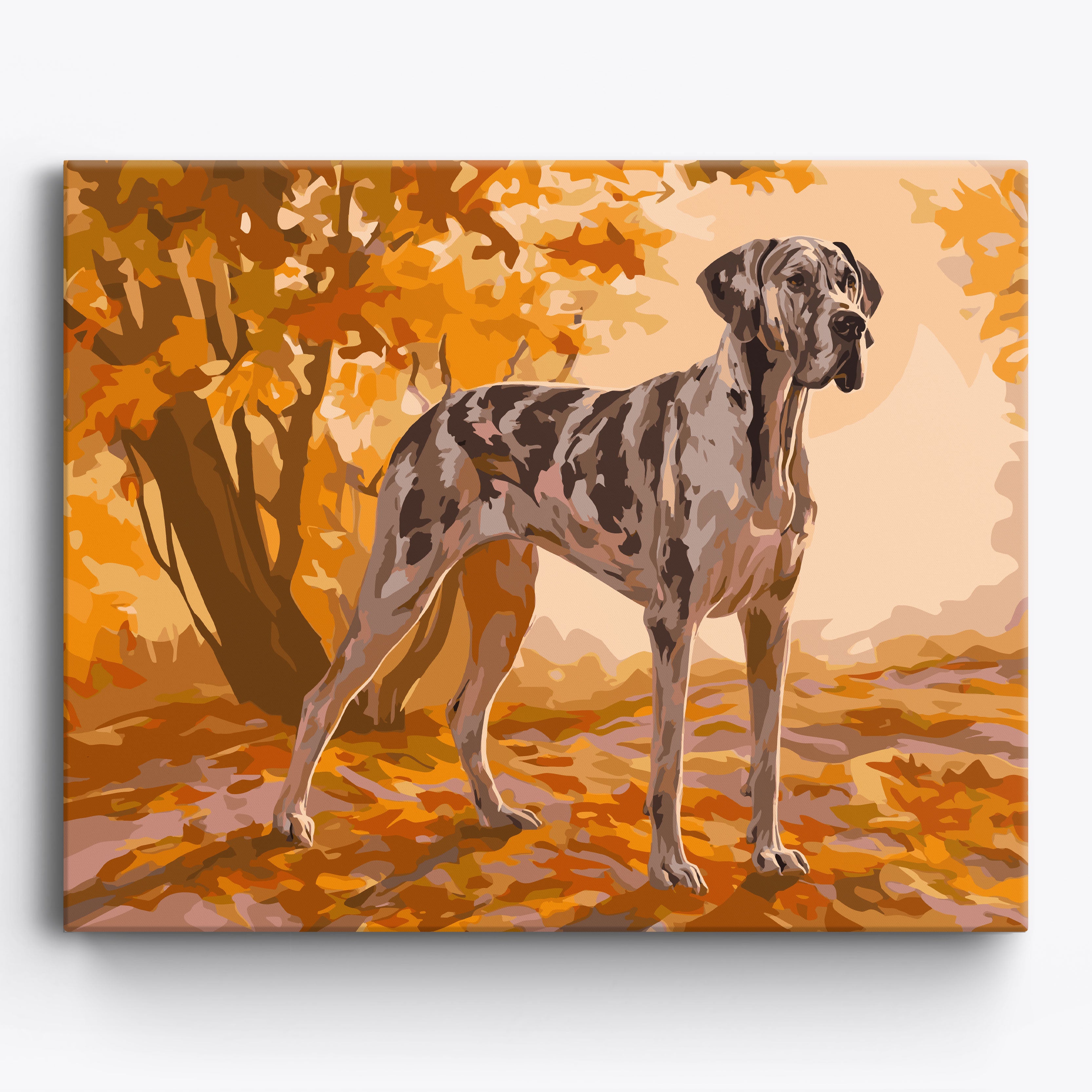 Autumn Great Dane Framed / 50x40cm