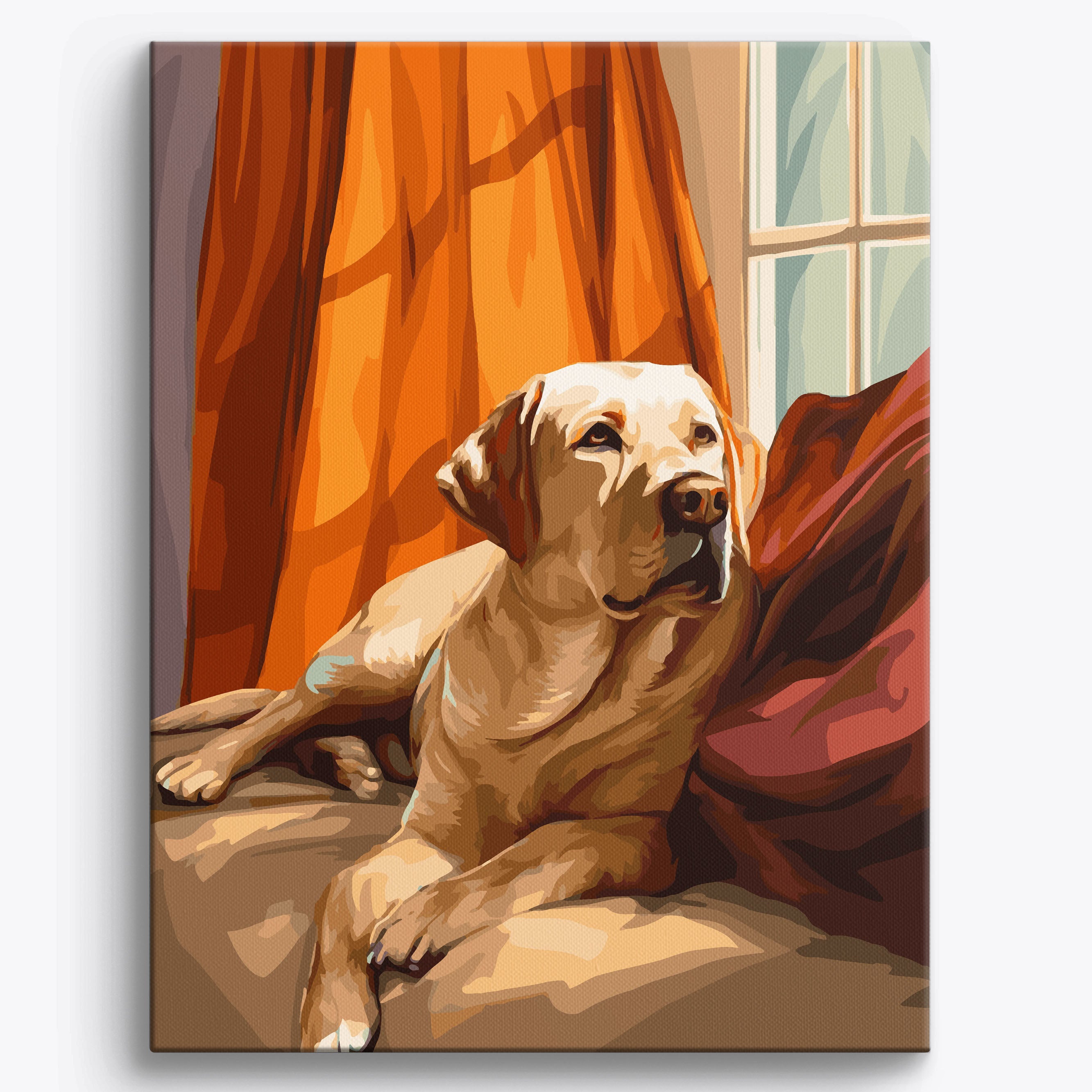 Laying Labrador No Frame / 40x50cm