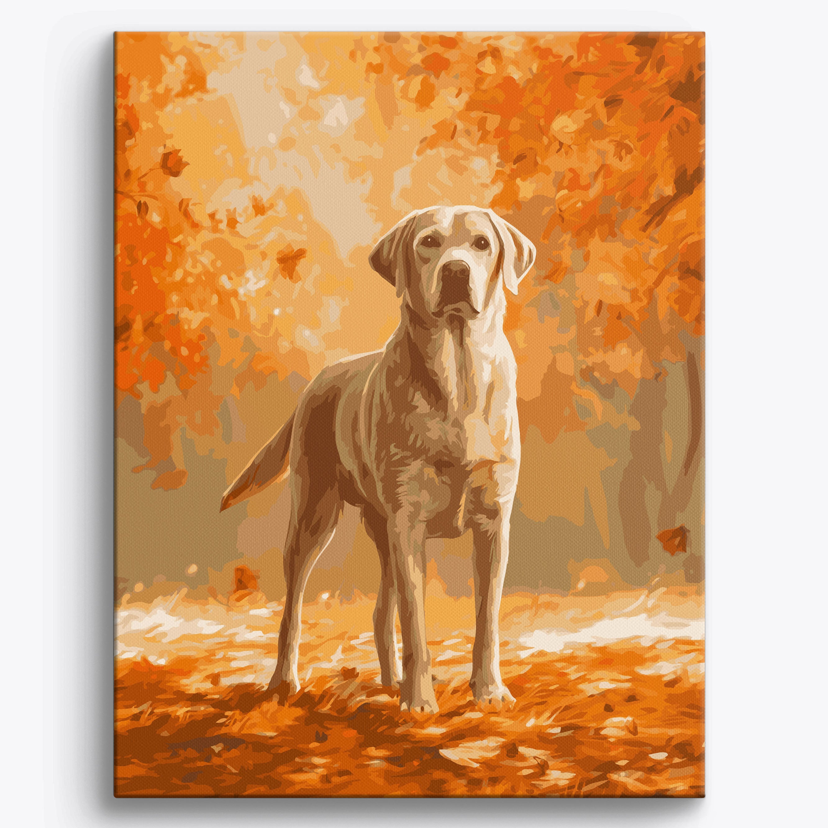 Leafy Labrador Retriever Framed / 40x50cm