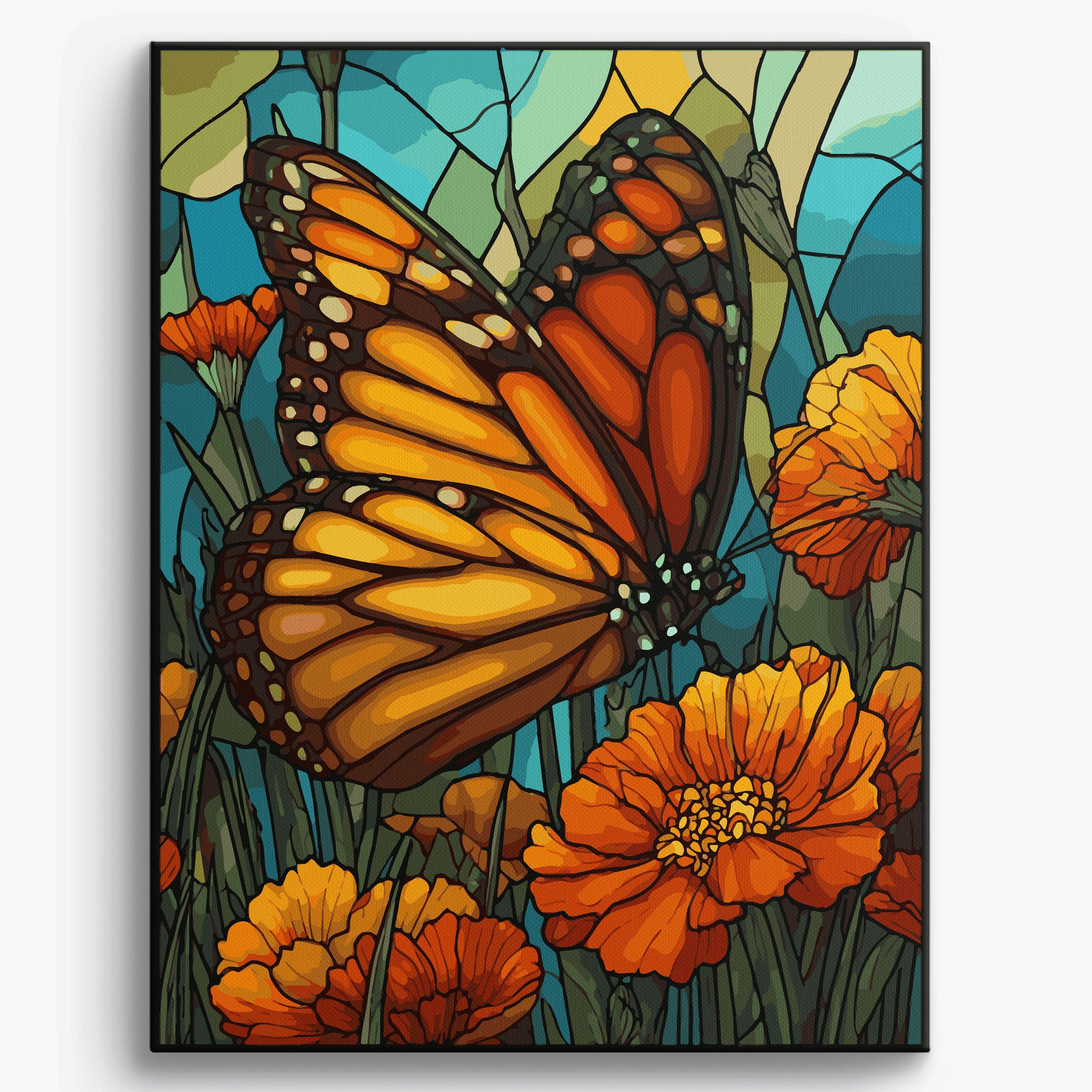Monarch Mosaic Framed / 40x50cm
