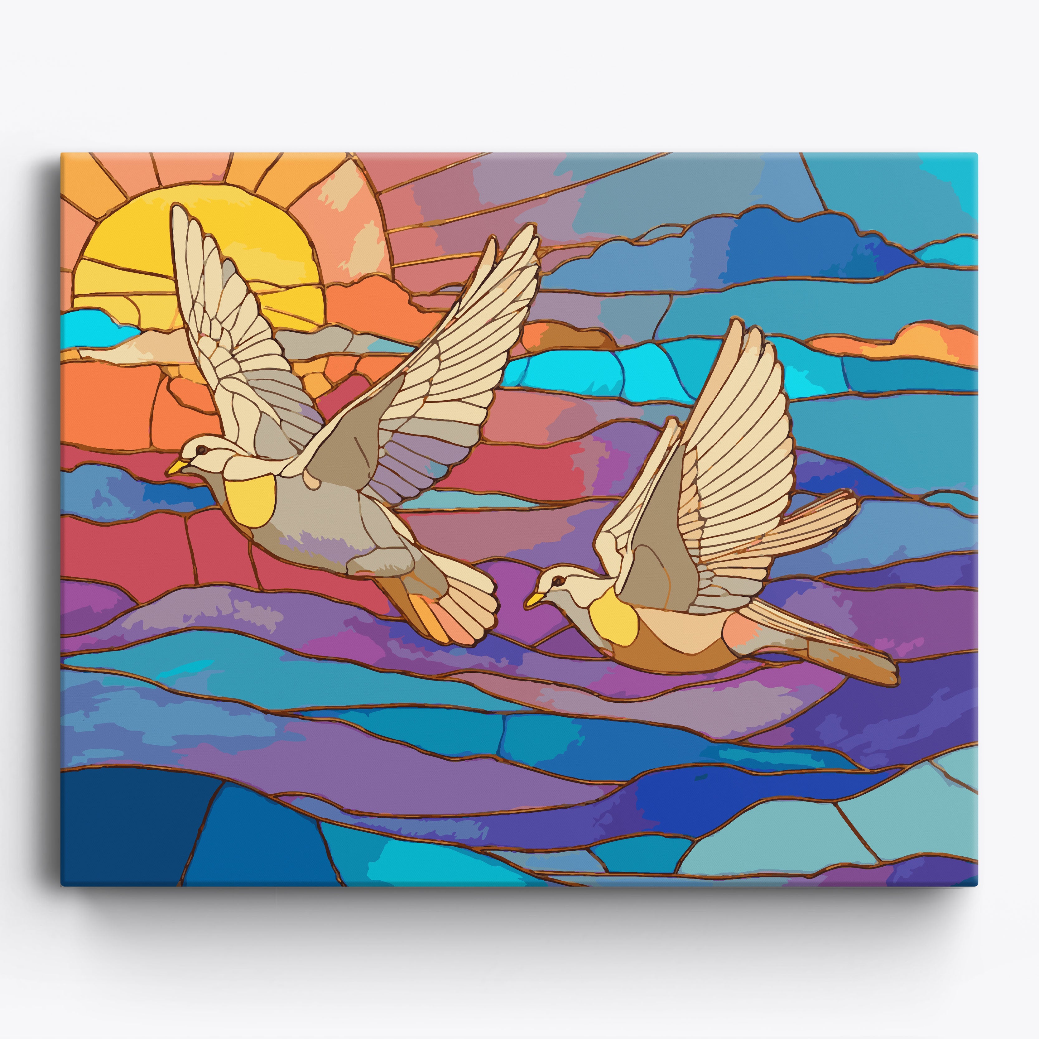 Divine Doves Framed / 50x40cm