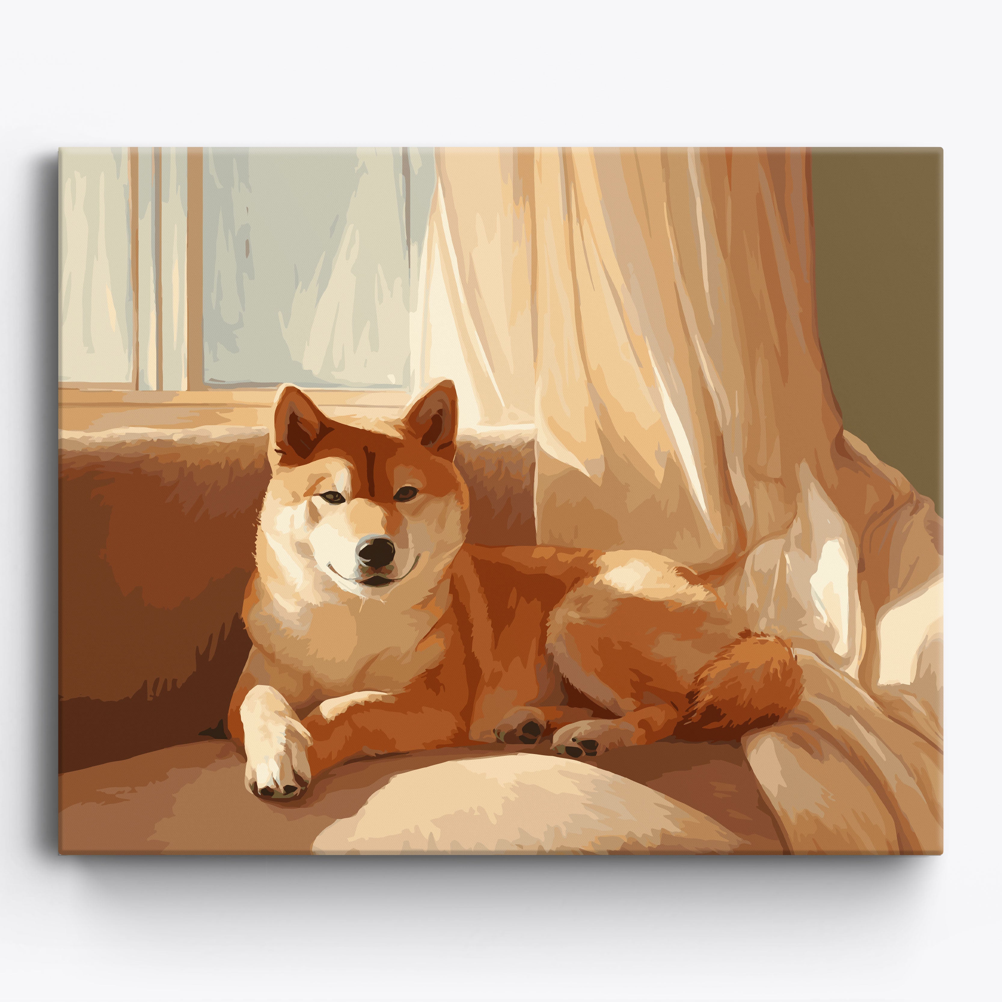 Shiba Inu Shadows No Frame / 50x40cm