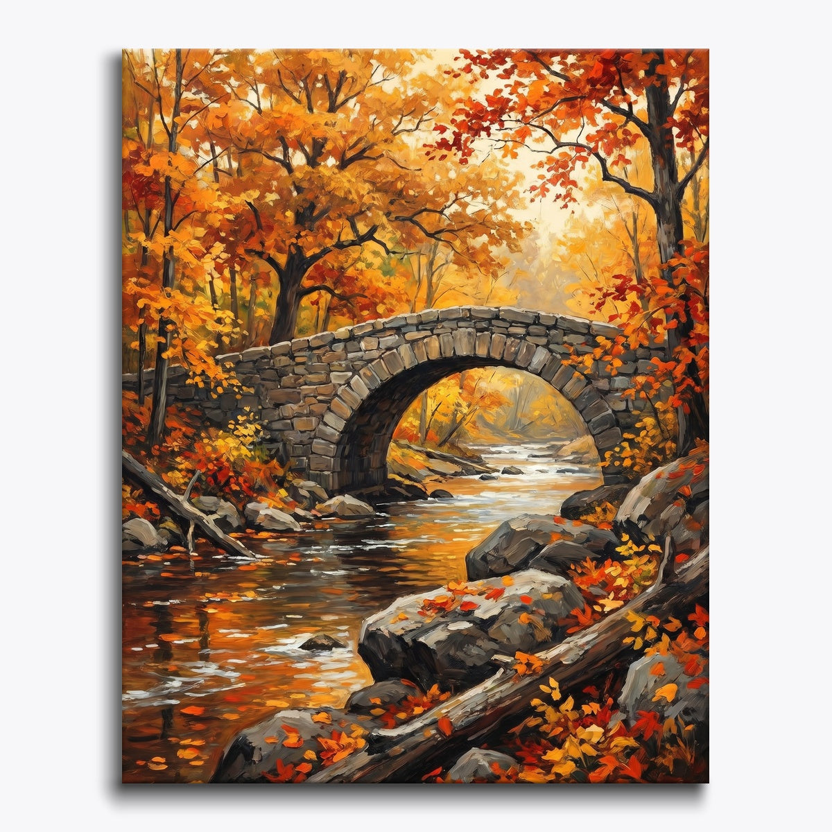 Autumn Bridge Scene