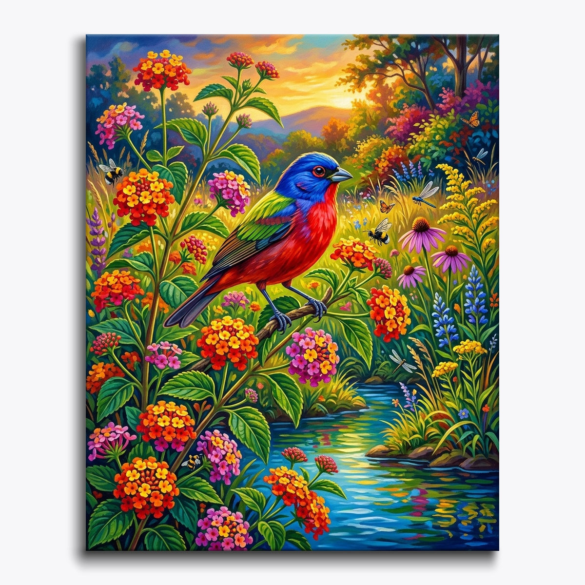 Lantana Bunting paint by numbers kit