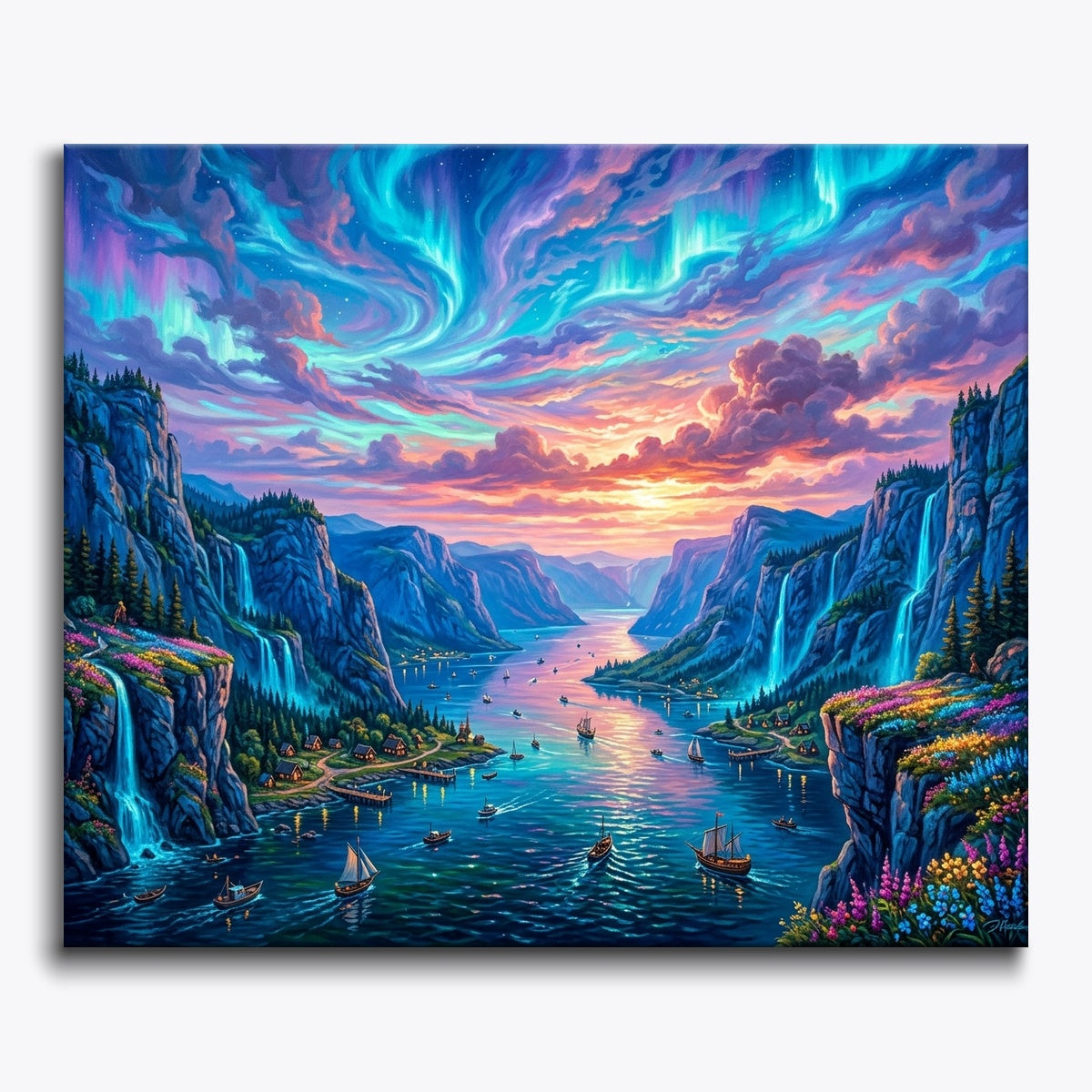 Cyan Fjord Glow