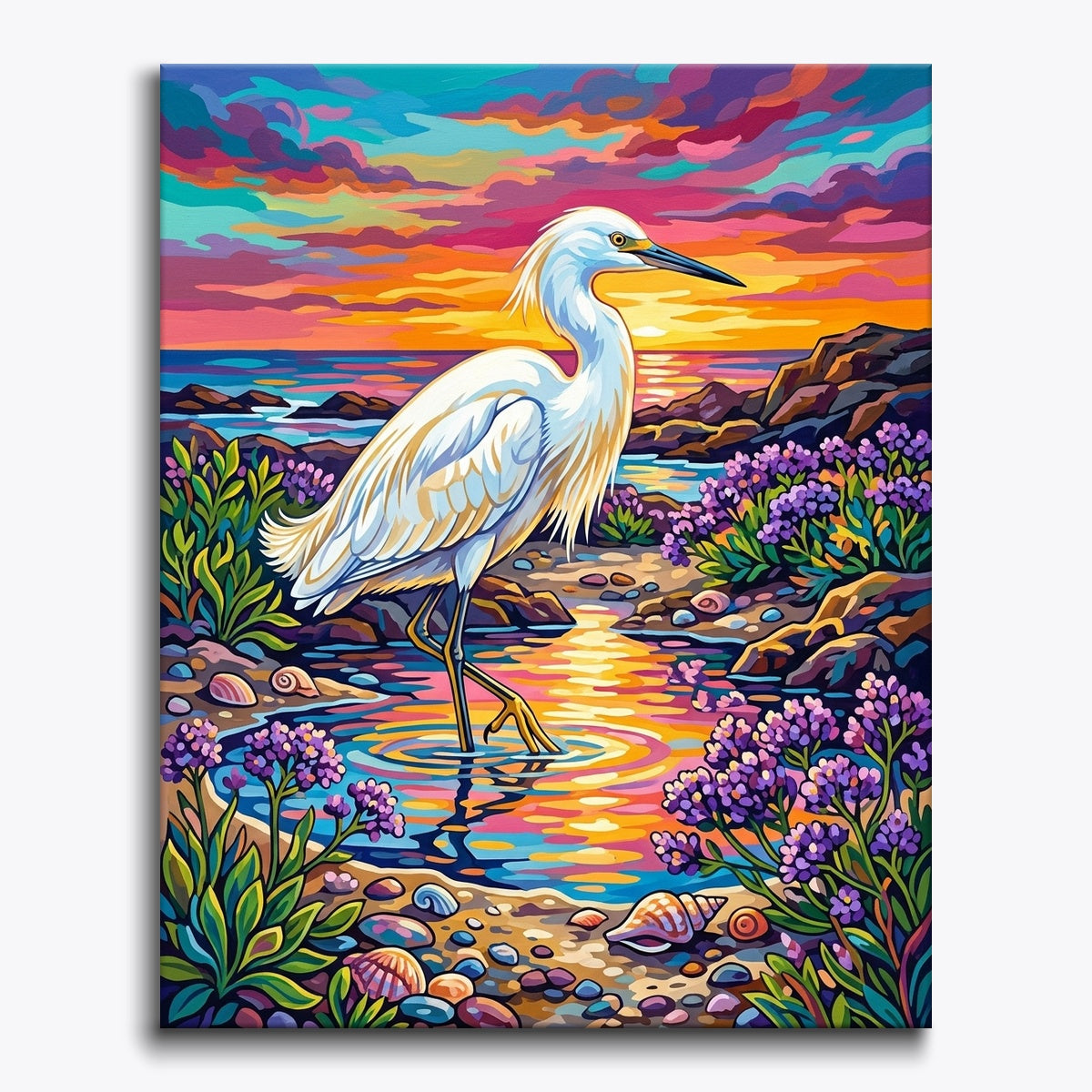 Tidal Egret paint by numbers kit