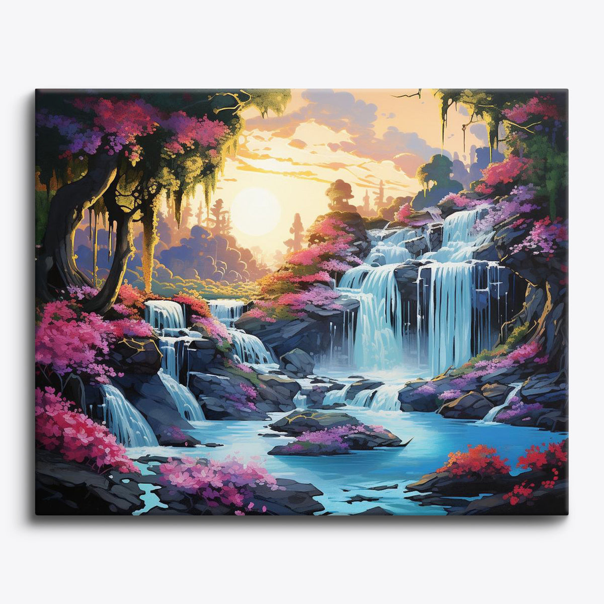 Floral Waterfall | Paint by Numbers Kit by Craftoria