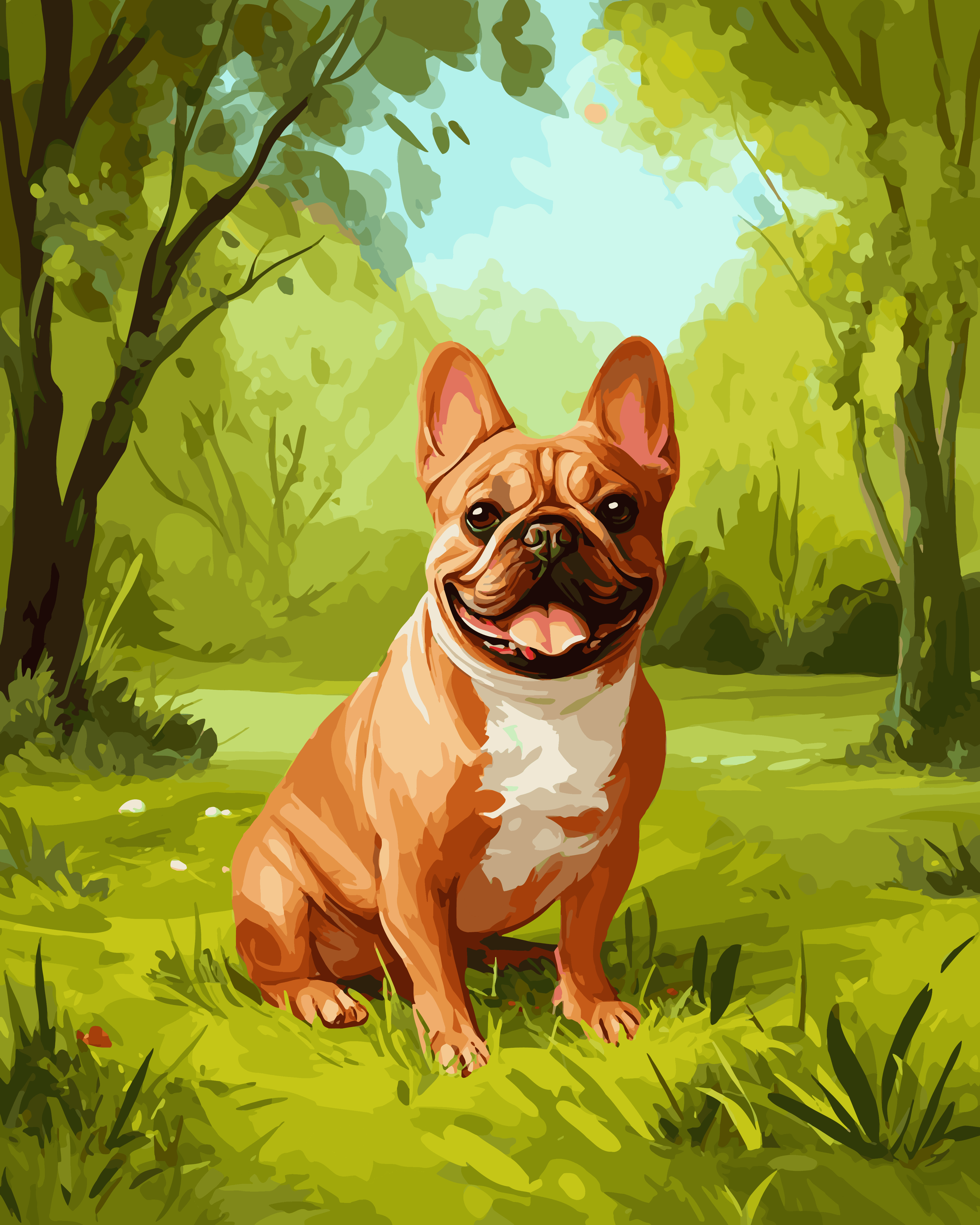 French Bulldog Forest