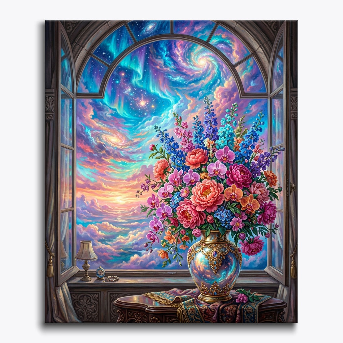 Galactic Blossom Window