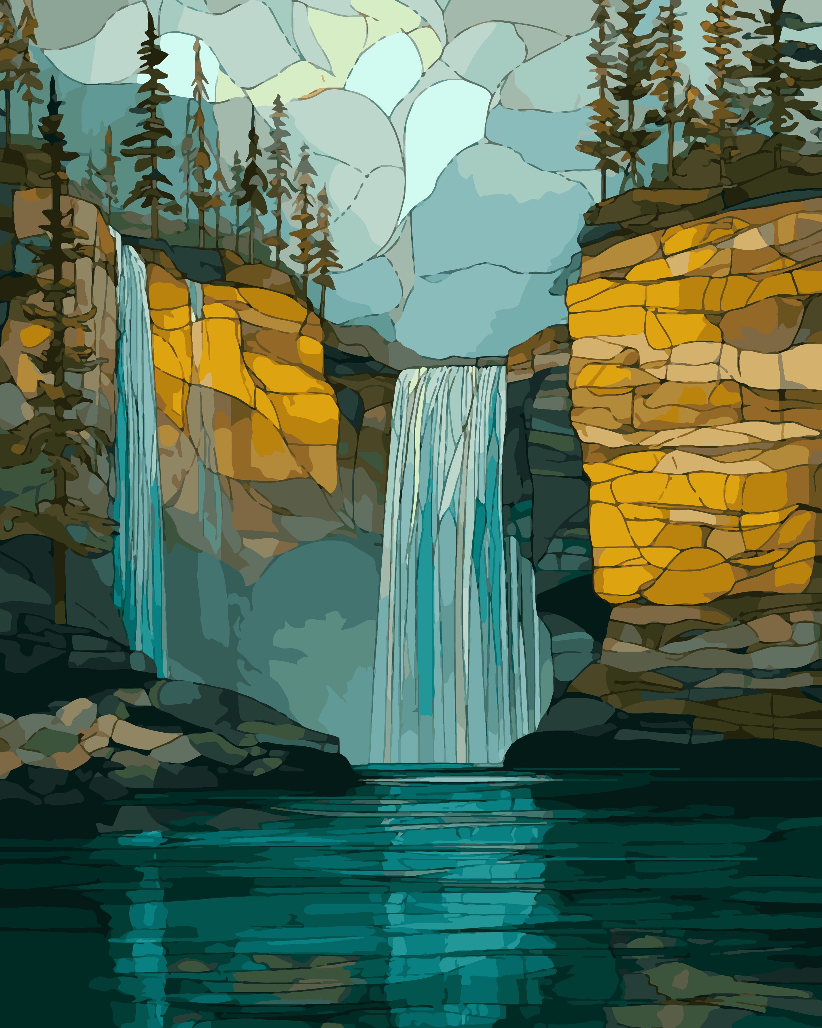 Geometric Waterfall