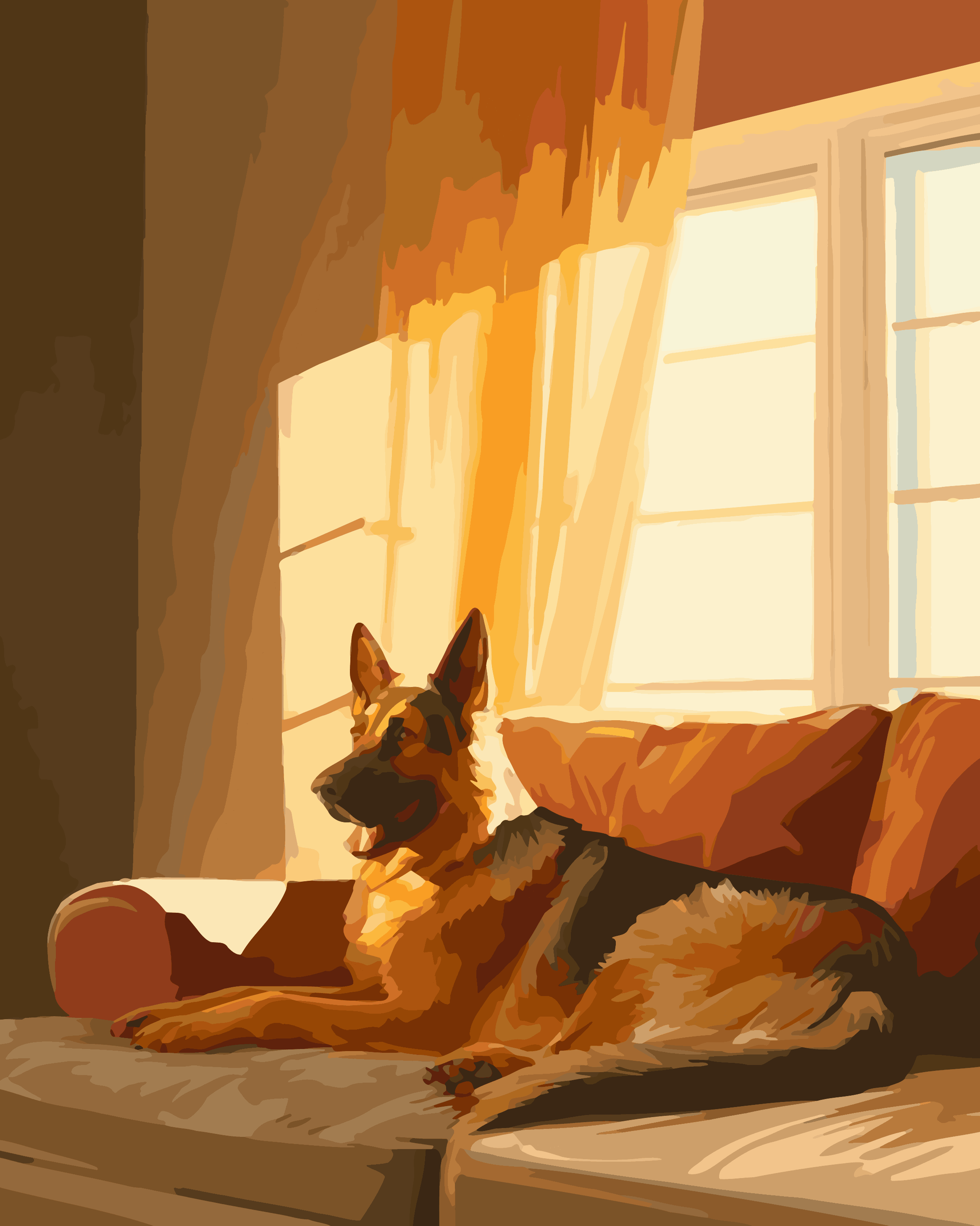 German Shepherd Shadows