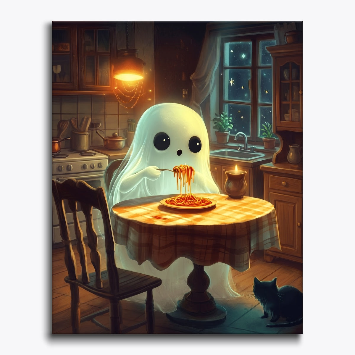 Ghost Eating Pasta