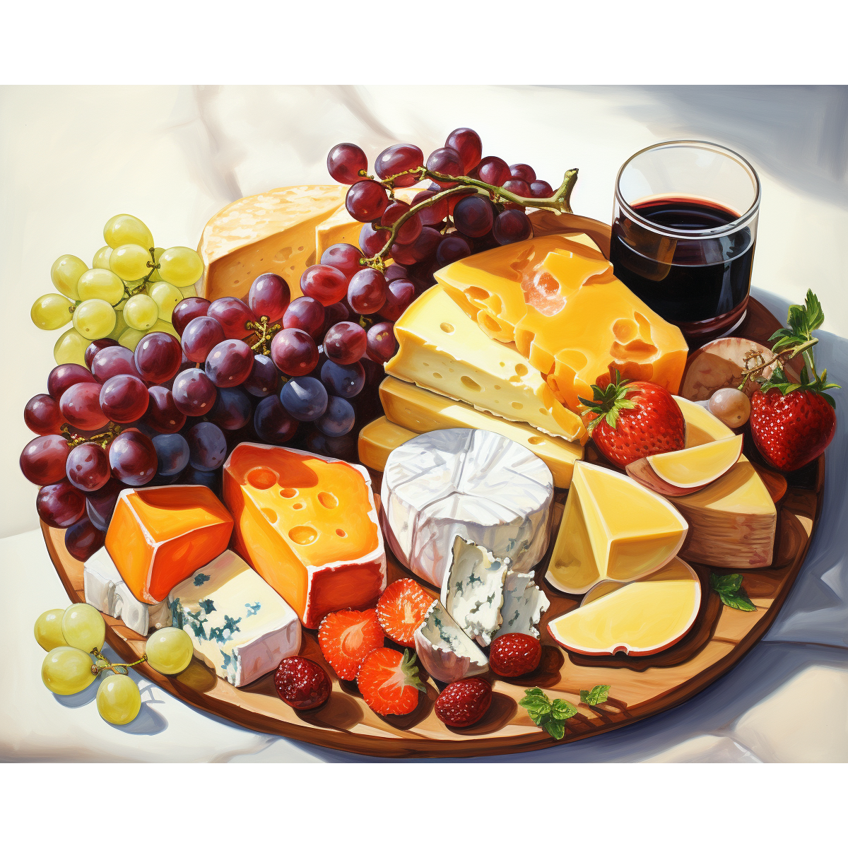 Assiette de fromages gourmande