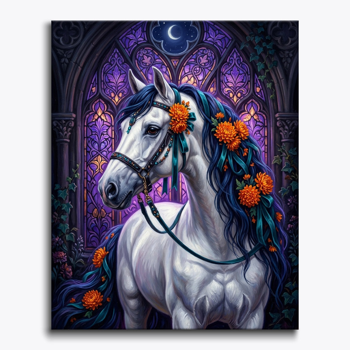 Graceful White Horse