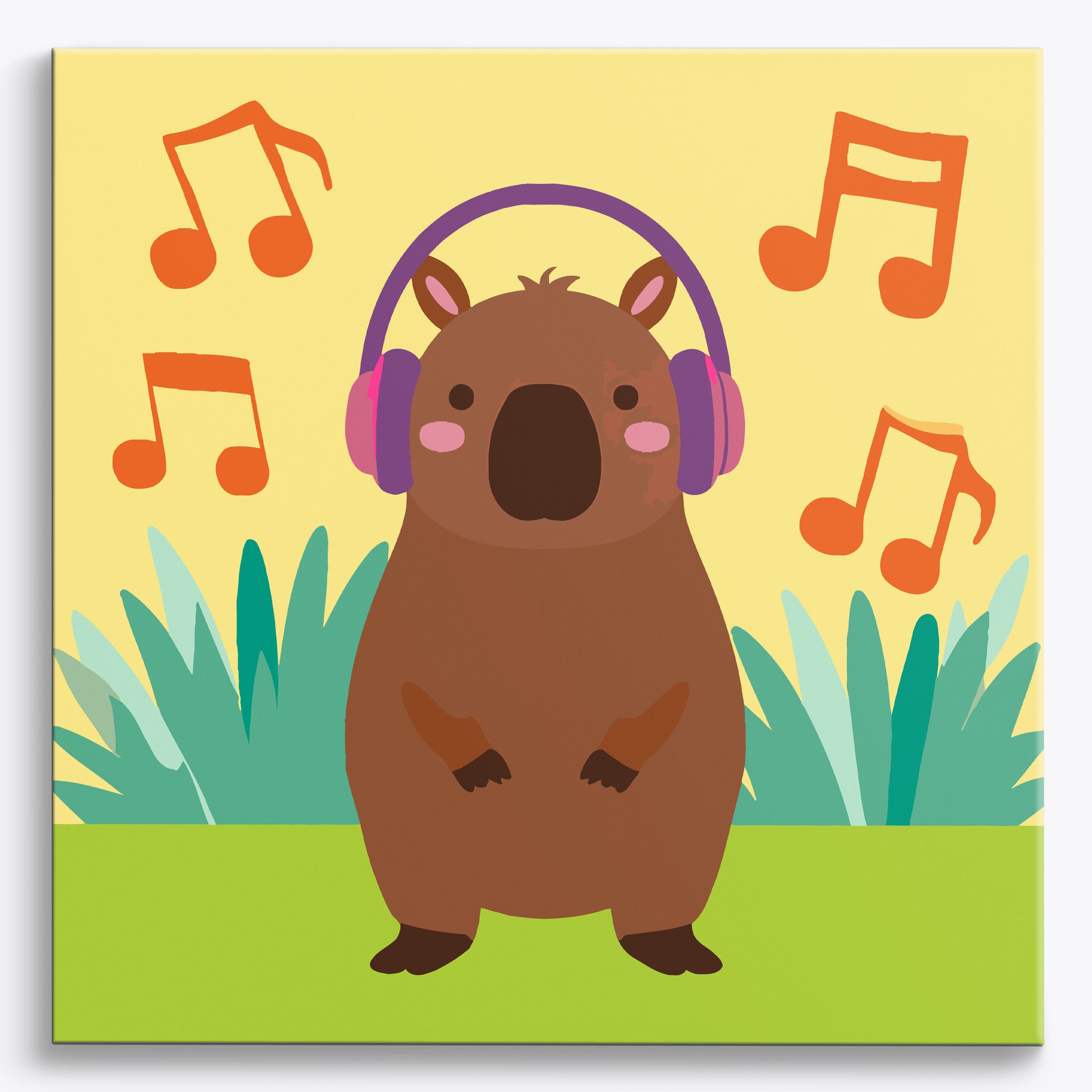 Melodic Capybara No Frame / 40x40cm