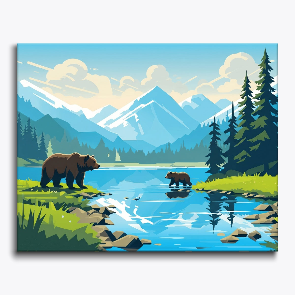 Mountain Bears Scene