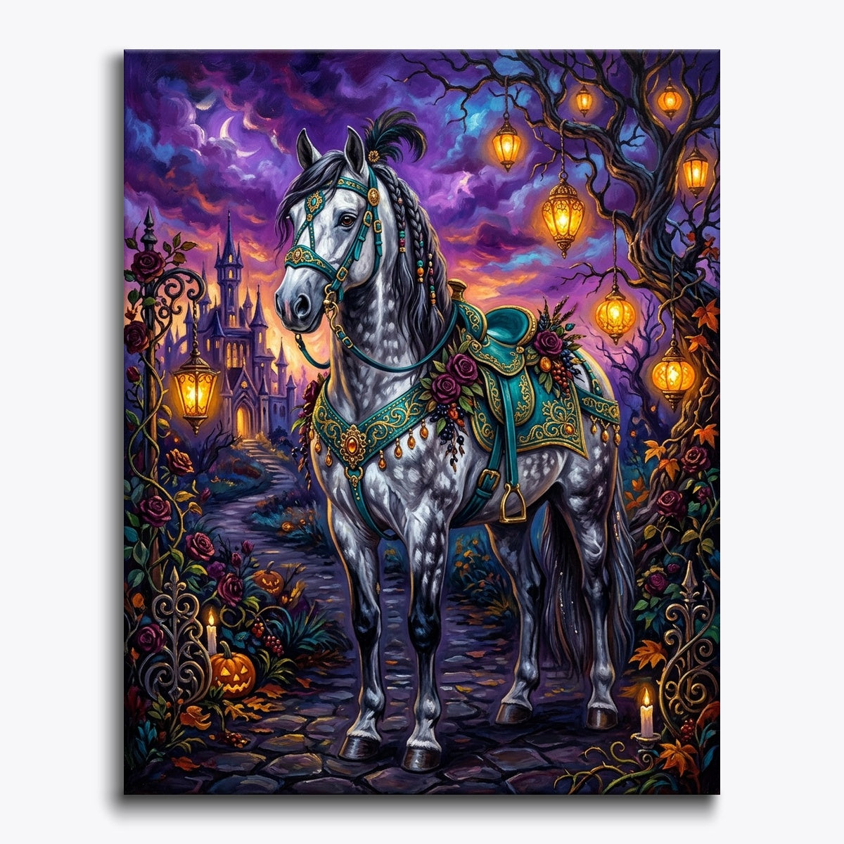 Dapple Gray Horse Portrait