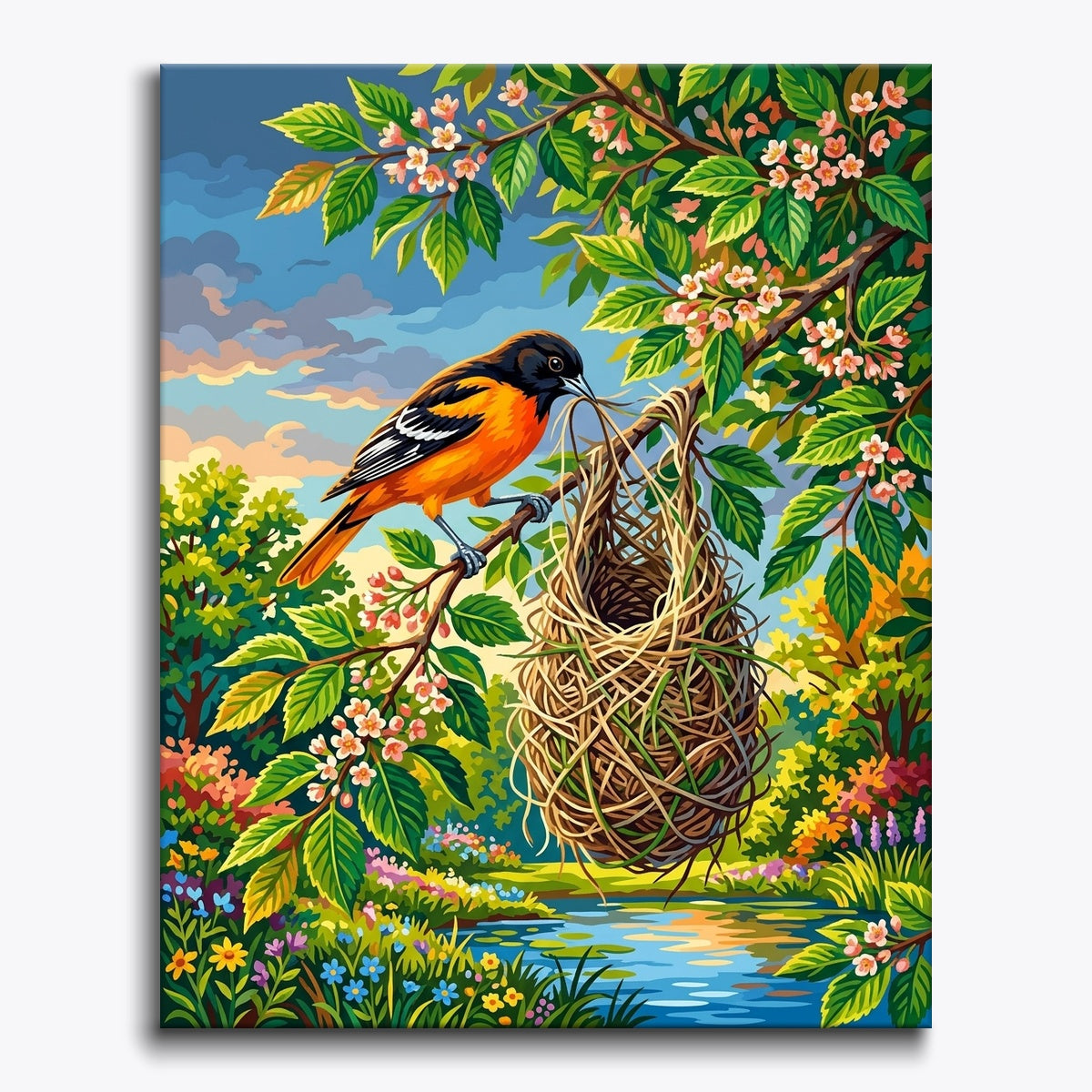 Elm Oriole paint by numbers kit