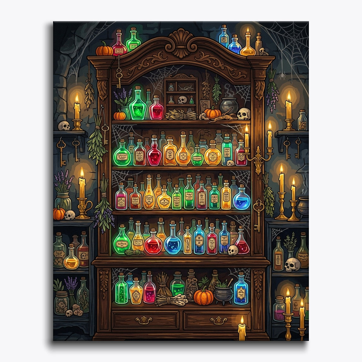 Halloween Potion Cabinet Display