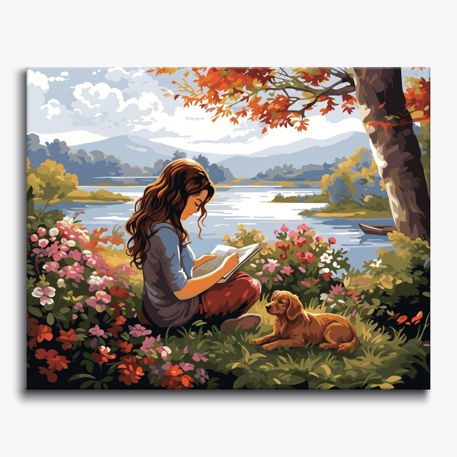 Reading by Lake