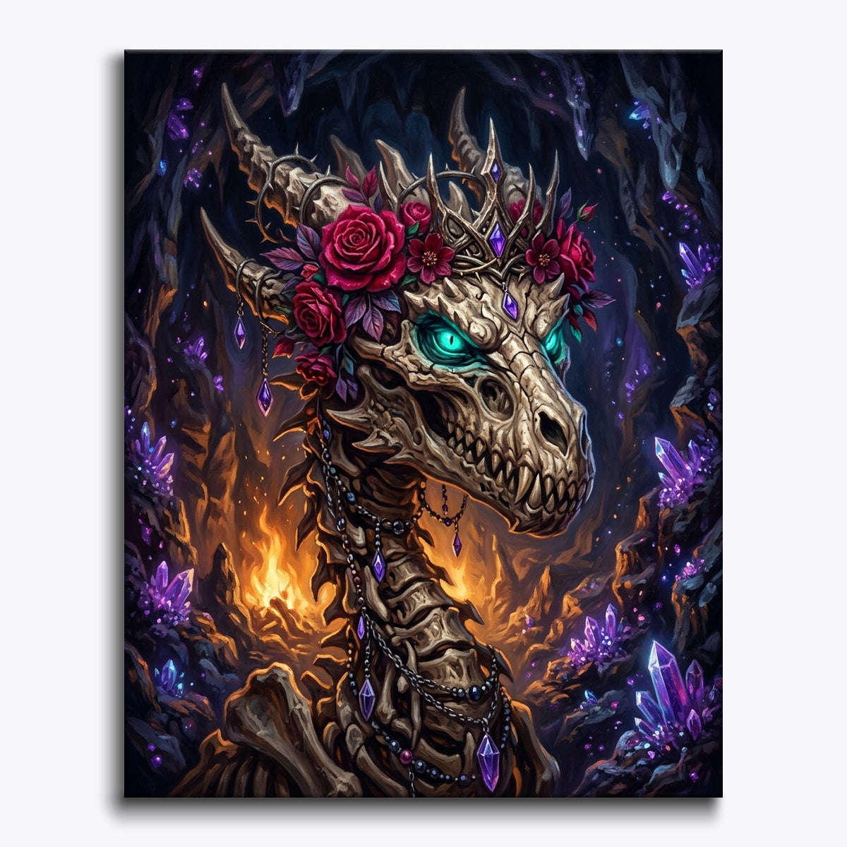 Skeleton Dragon With Crimson Crown