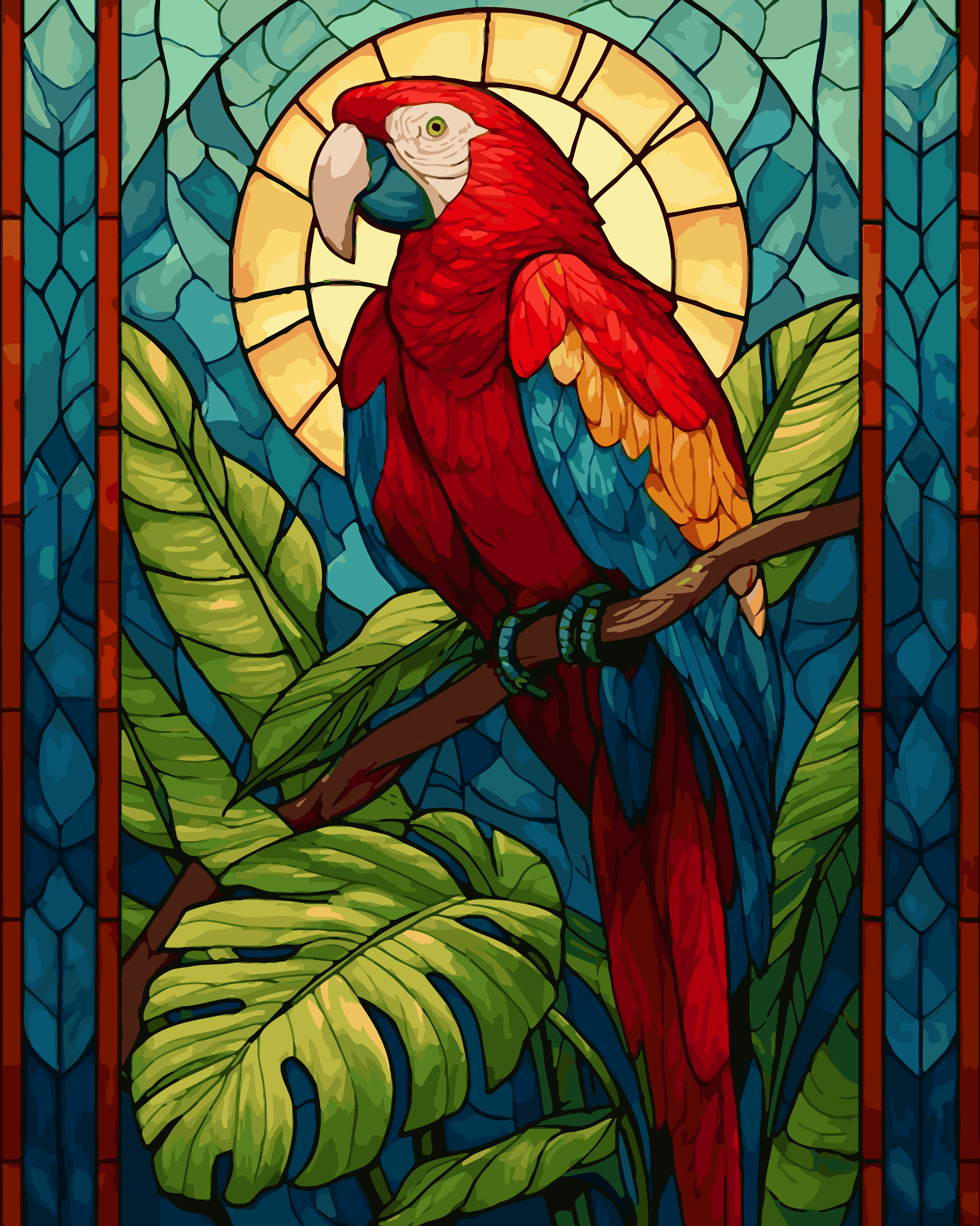 Stainedglass Parrot