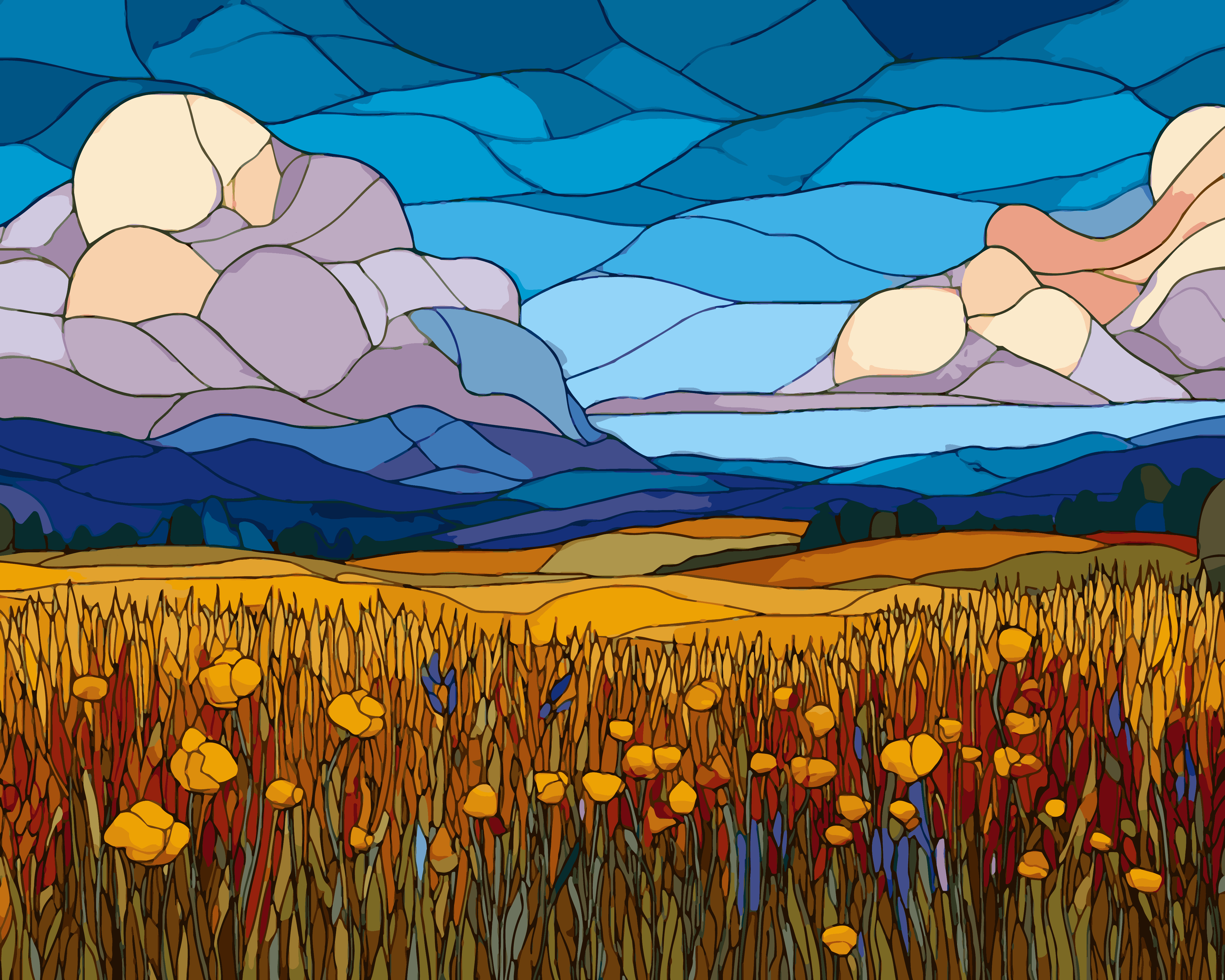 Abstract Flower Field