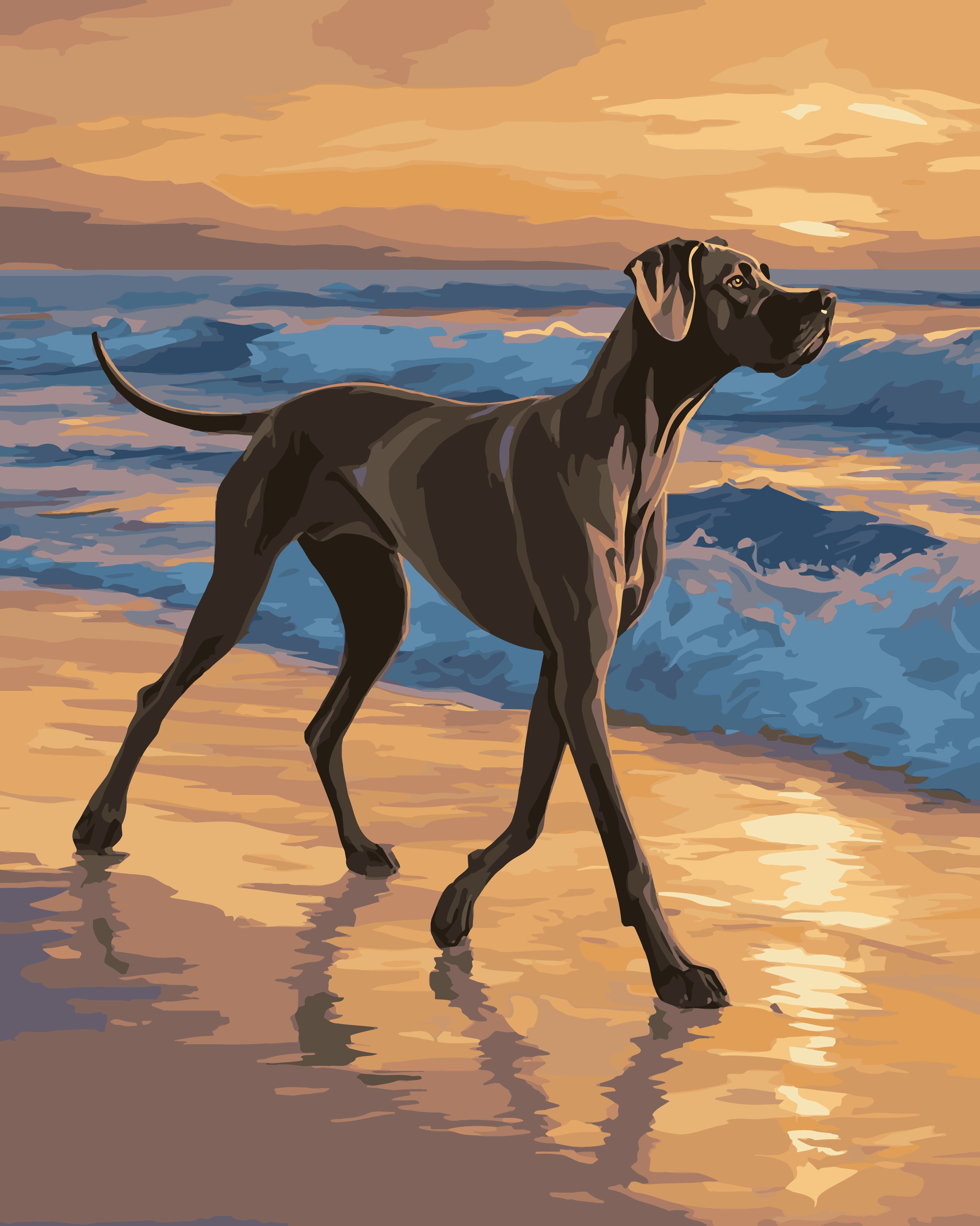 Galloping Great Dane