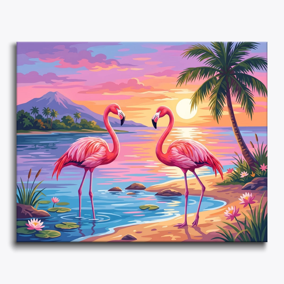 Tropical Flamingo Sunset