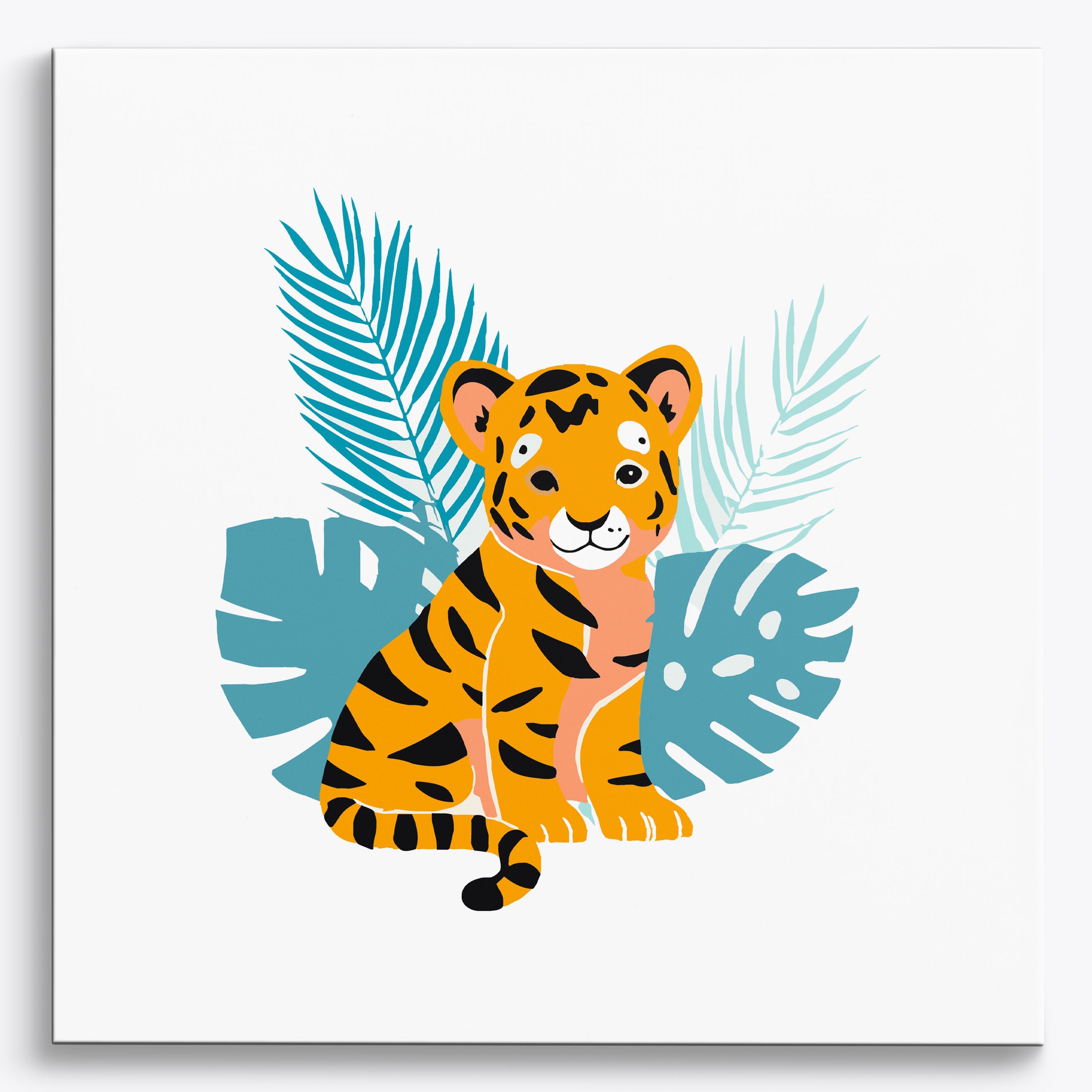 Tropical Tiger Cub No Frame / 40x40cm