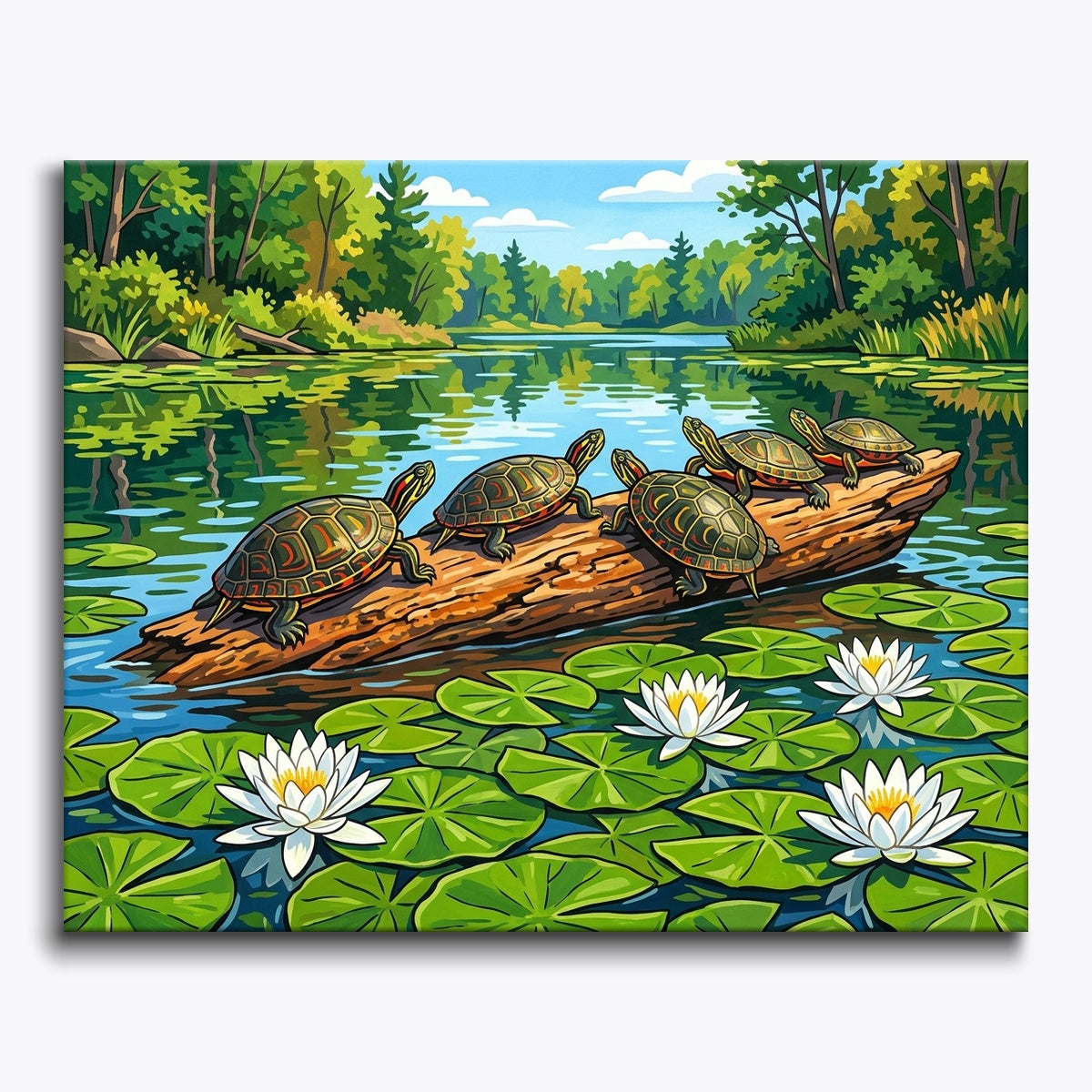 Turtles on Log