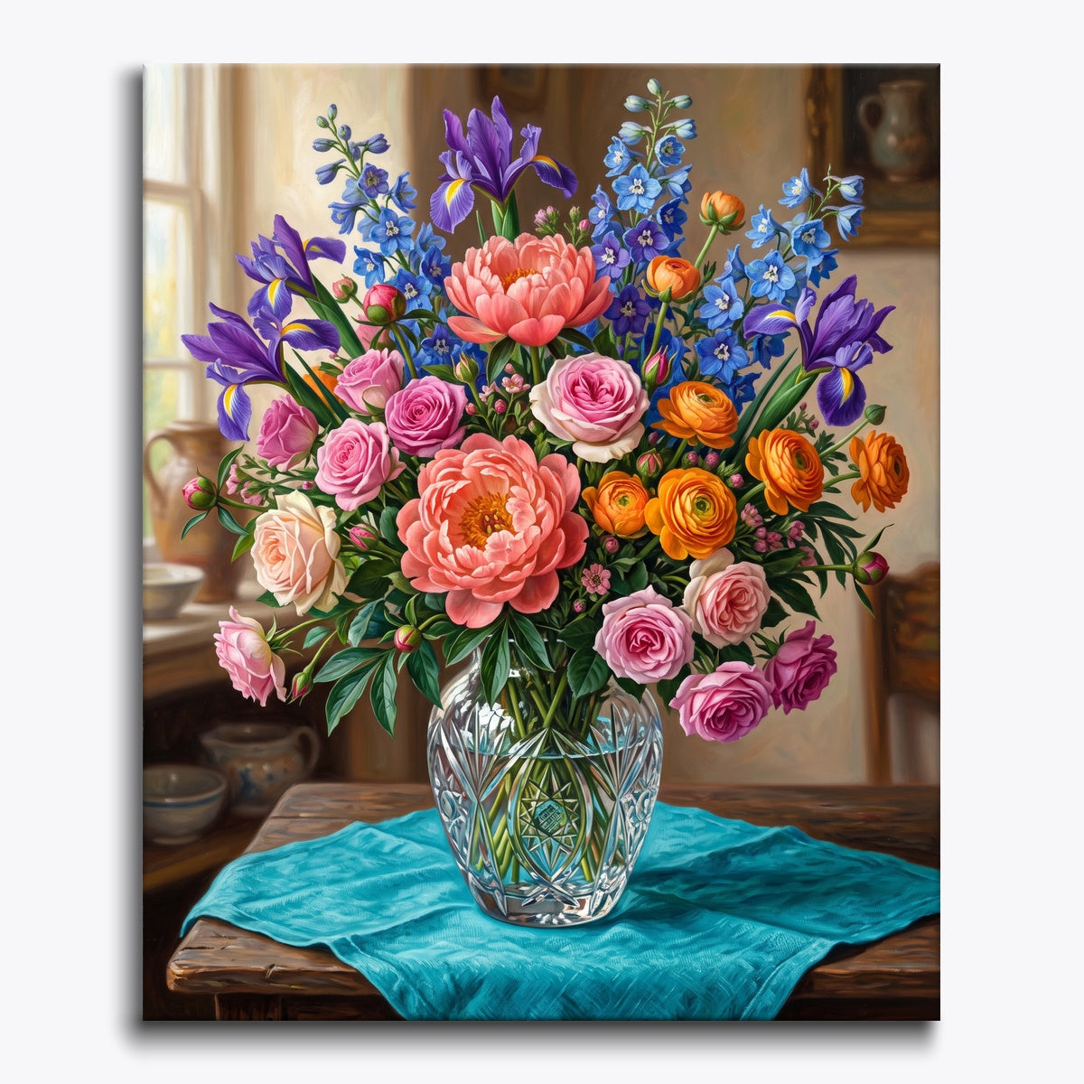 Teal Floral Radiance