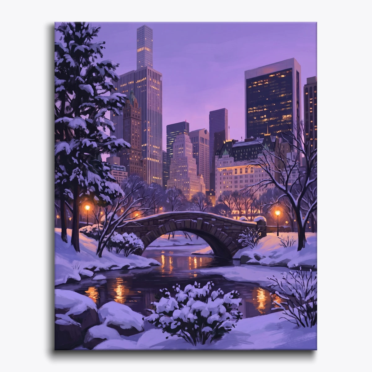 Winter Cityscape Evening