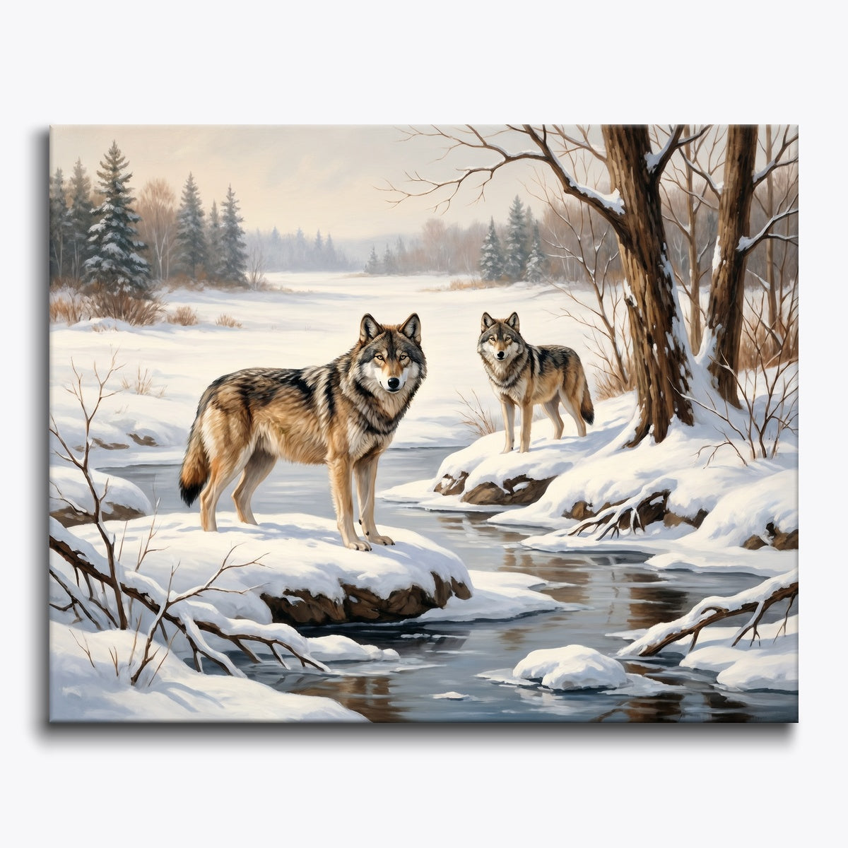 Winter Wolves Scene