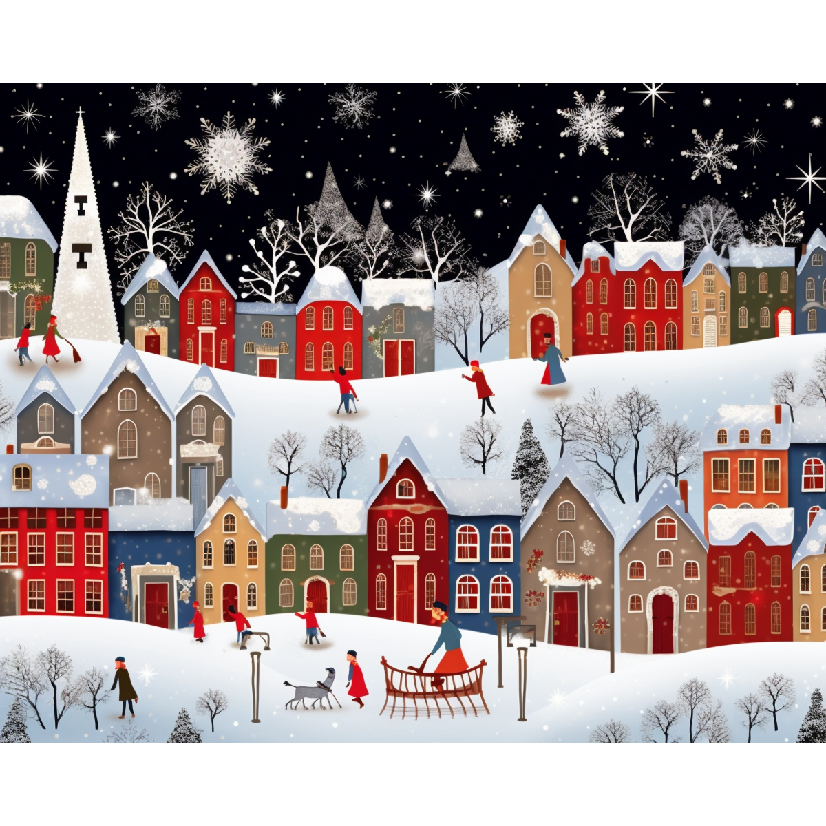Village de Noël animé
