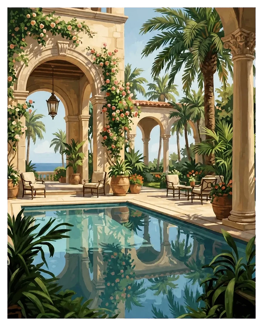 Tropical Poolside Retreat