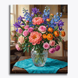 Teal Floral Radiance