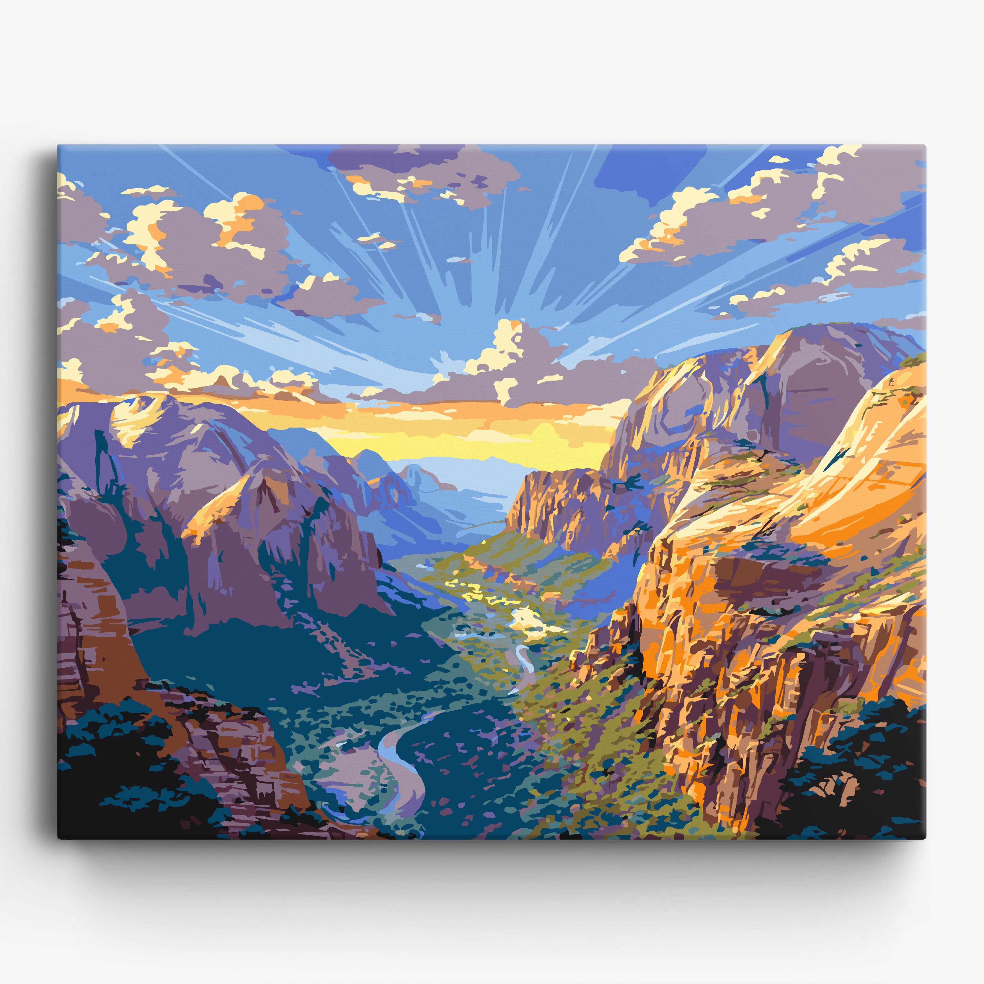 Sunlit Valley No Frame / 50x40cm