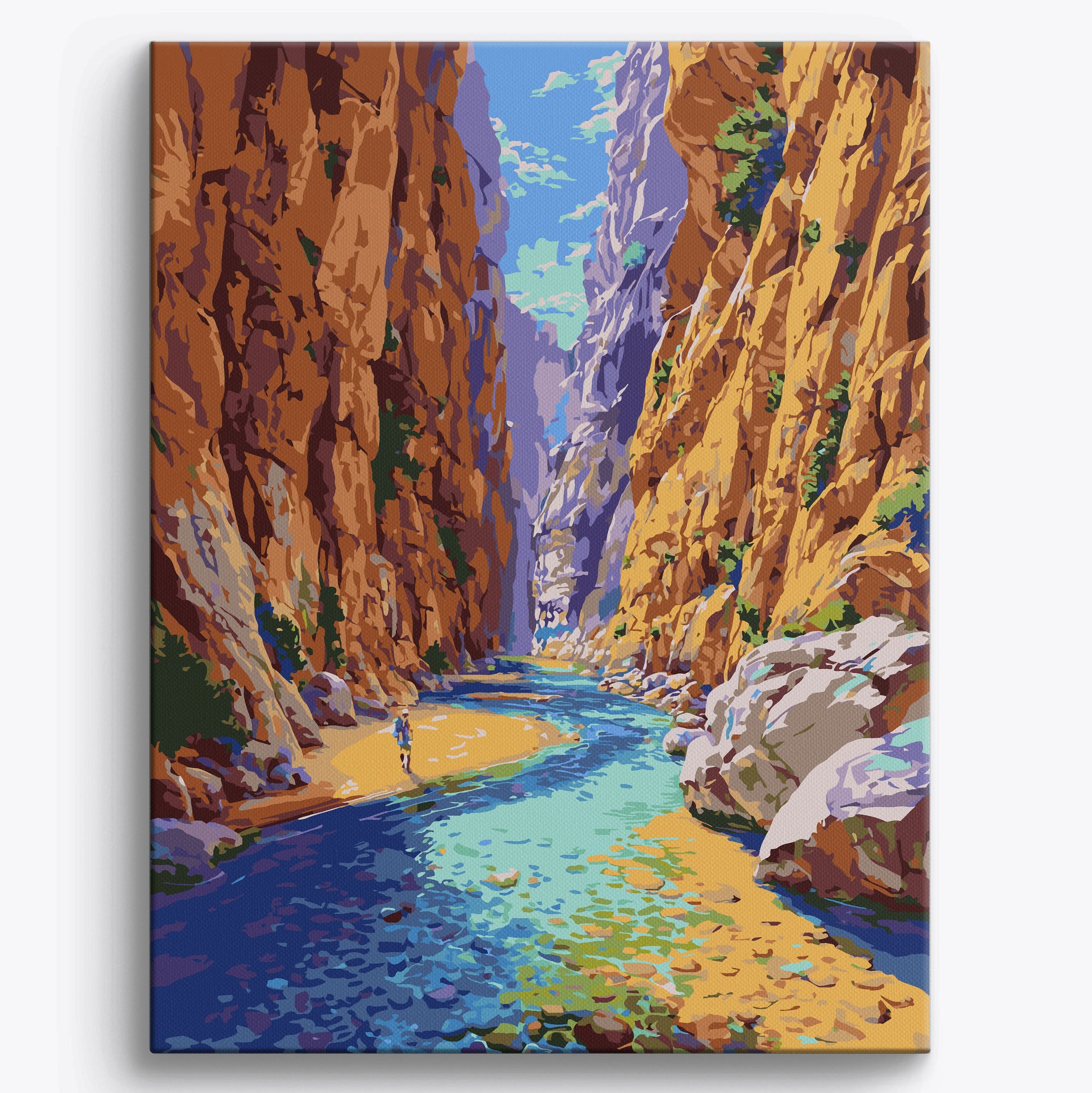 Canyon's Reflective Flow | Paint by Numbers Kit by Craftoria