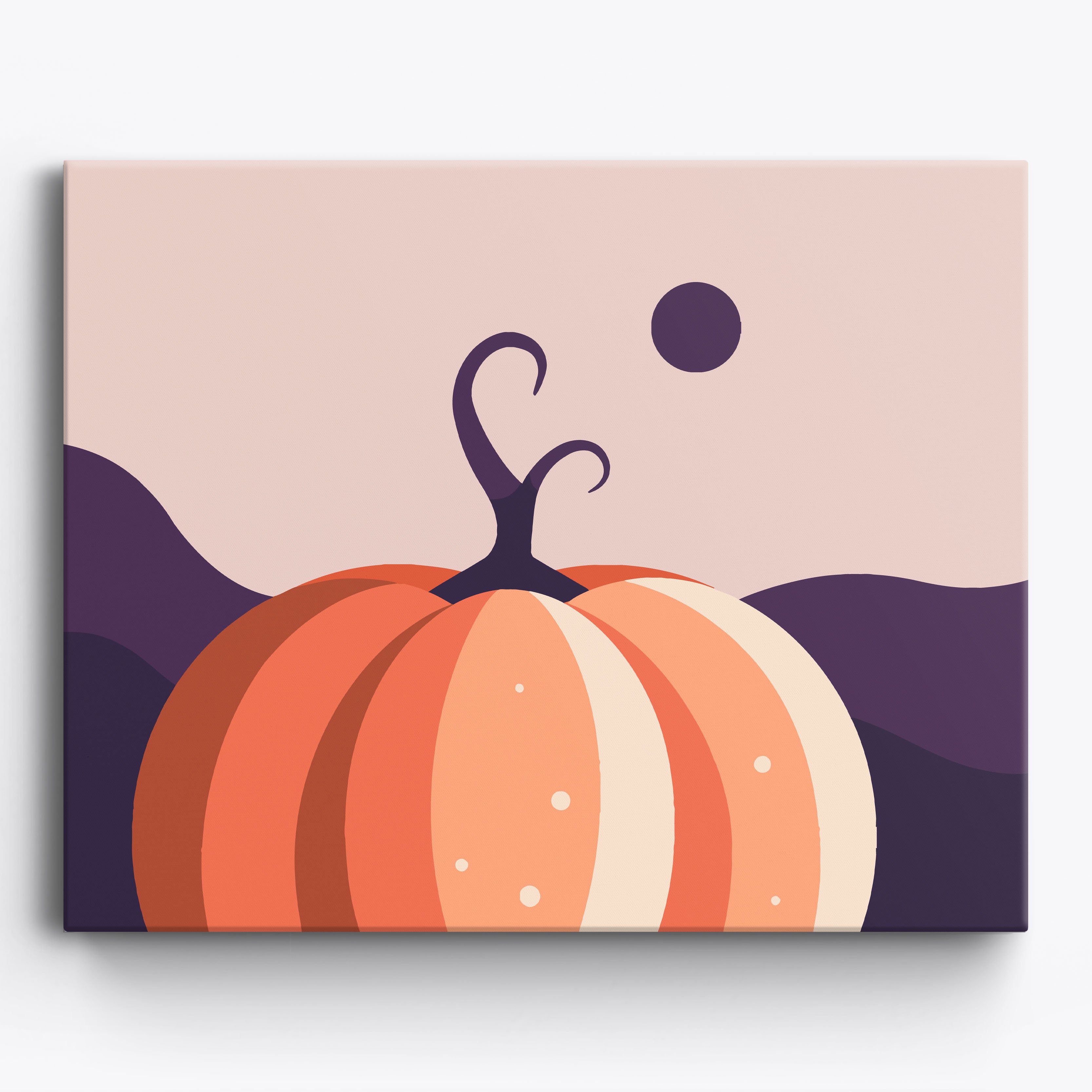 Curled Pumpkin Moon No Frame / 50x40cm