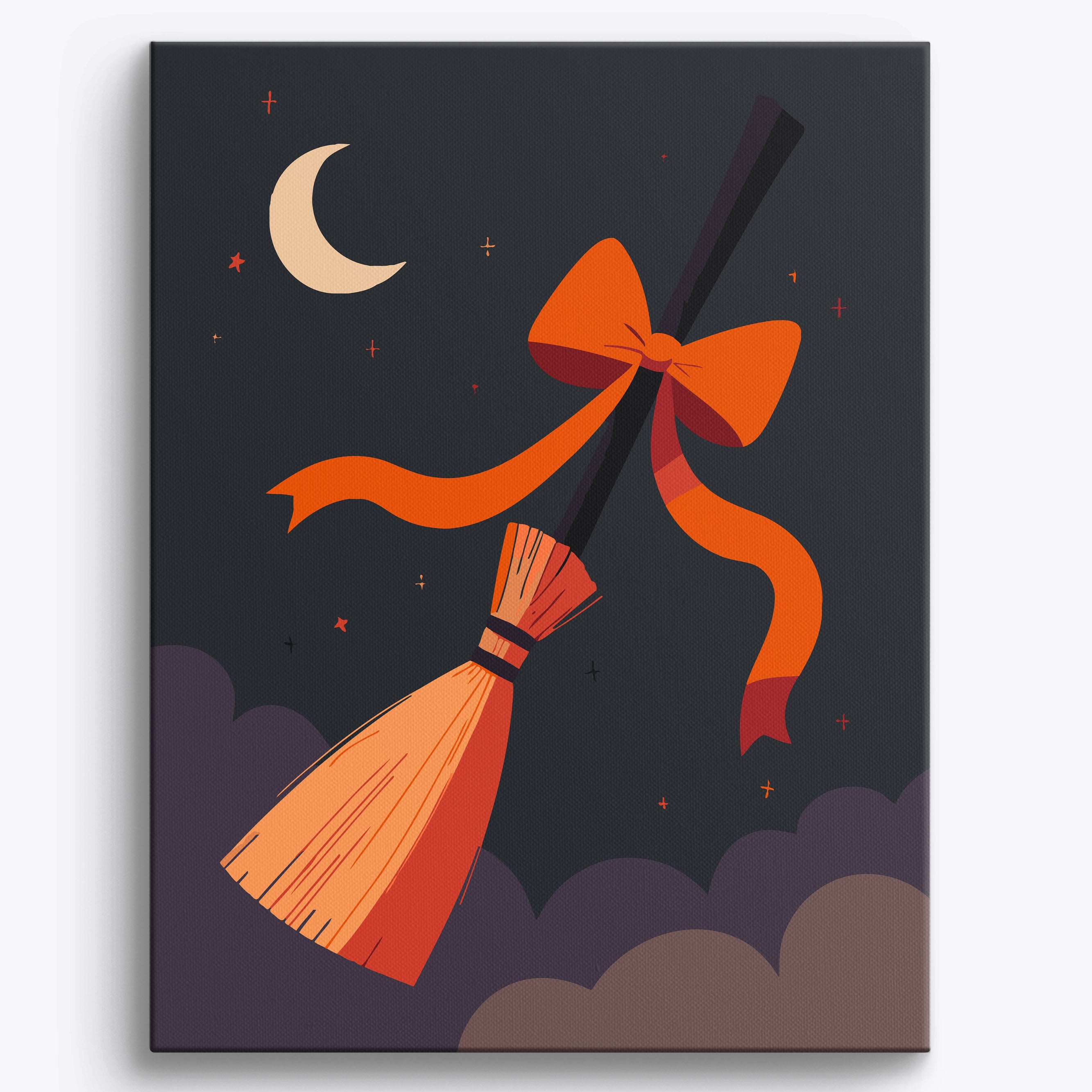 Mossy Broomstick Bow No Frame / 40x50cm