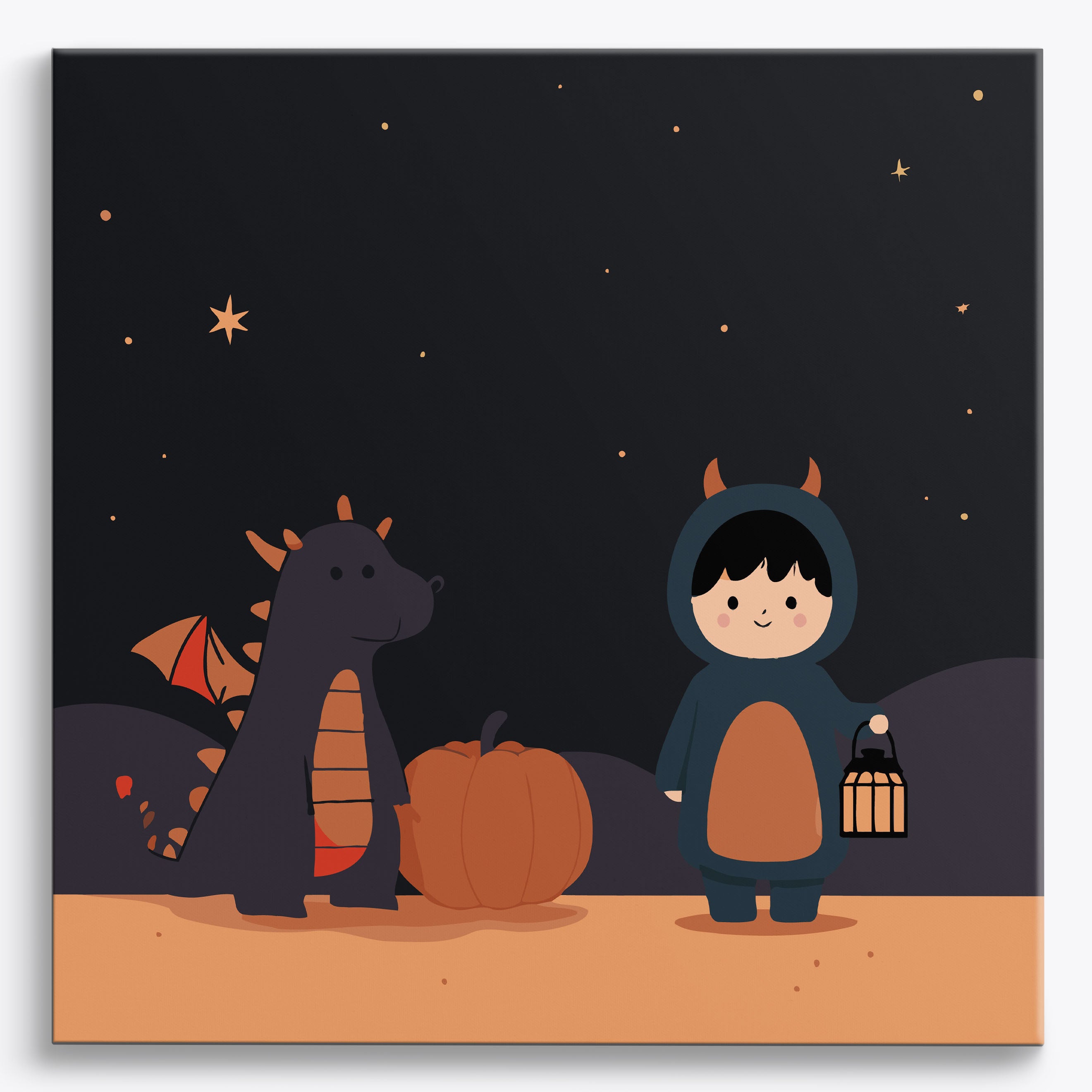 Dragon Lantern Parade No Frame / 40x40cm