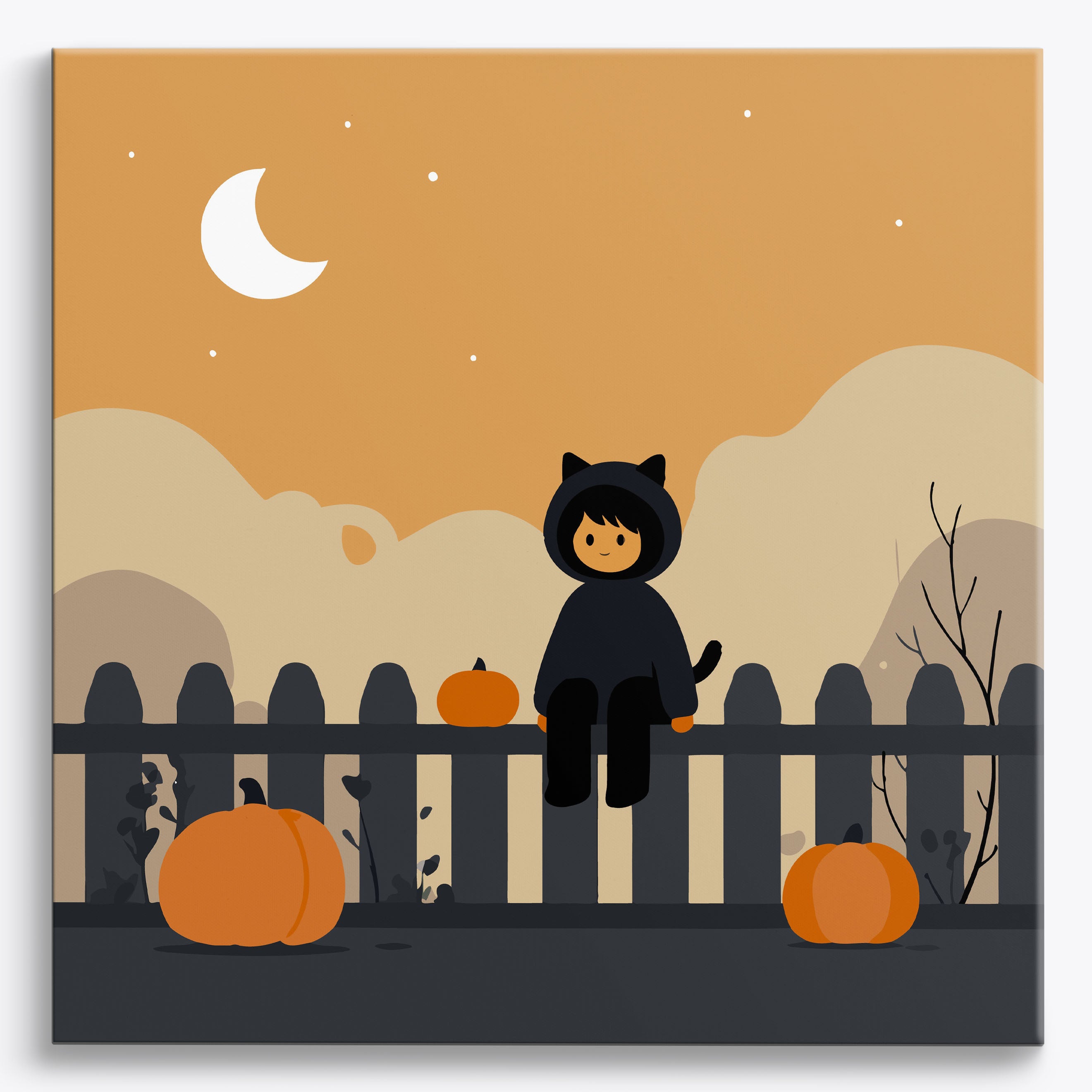 Pumpkin Night No Frame / 40x40cm
