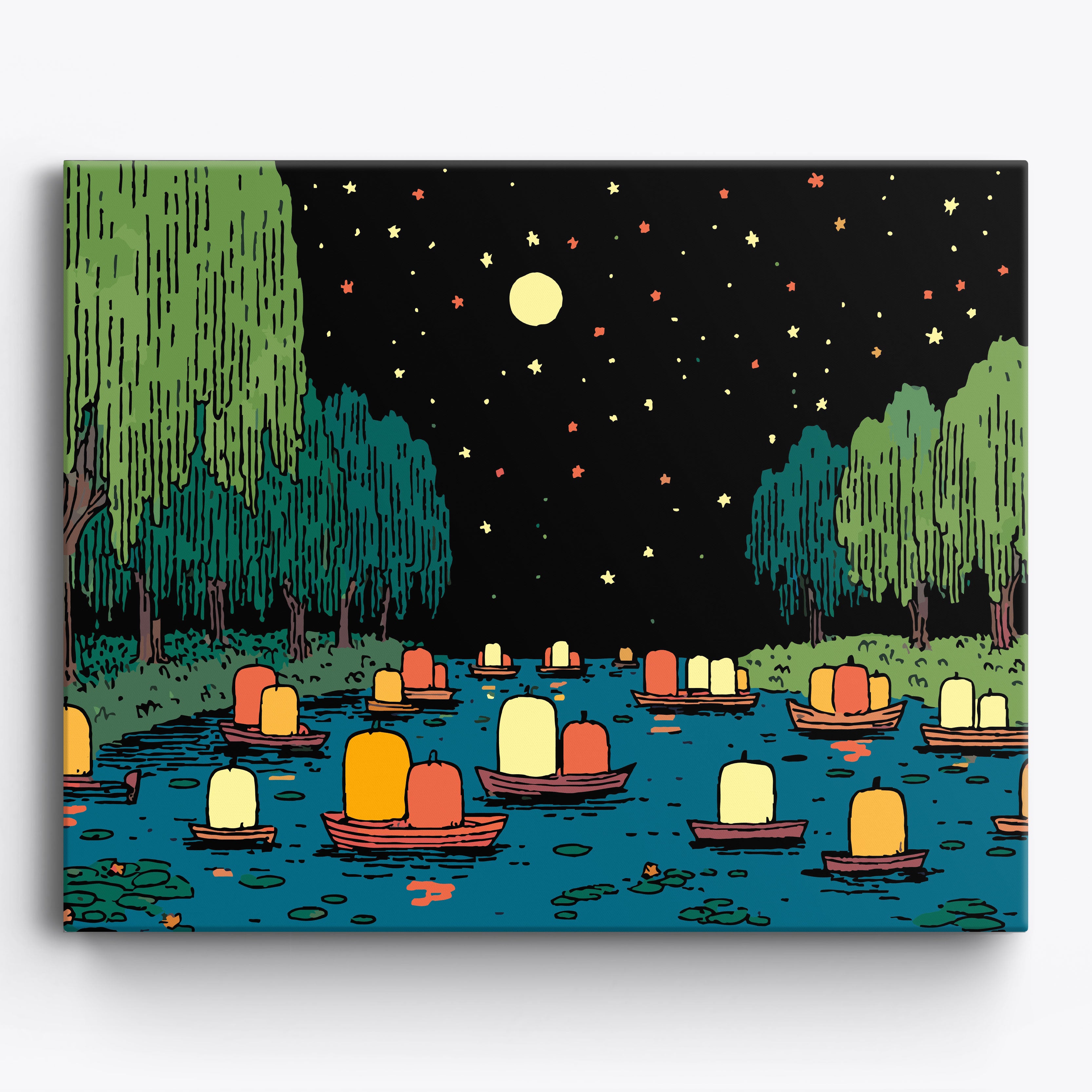 Midnight Lantern Glow No Frame / 50x40cm